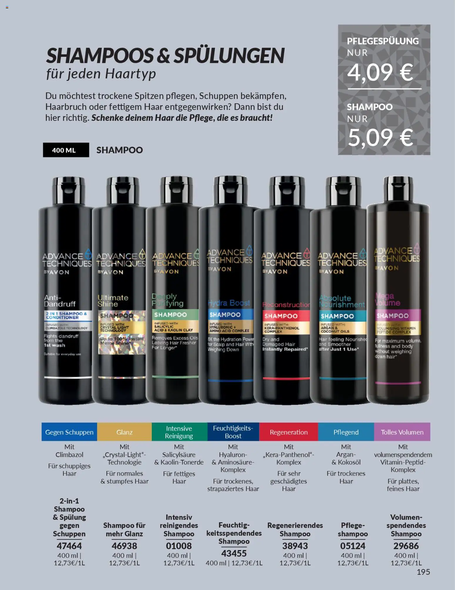 AVON Katalog Dezember 2025 – gültig ab 01.12.2025 | Seite: 197 | Produkte: Shampoo, Spülung