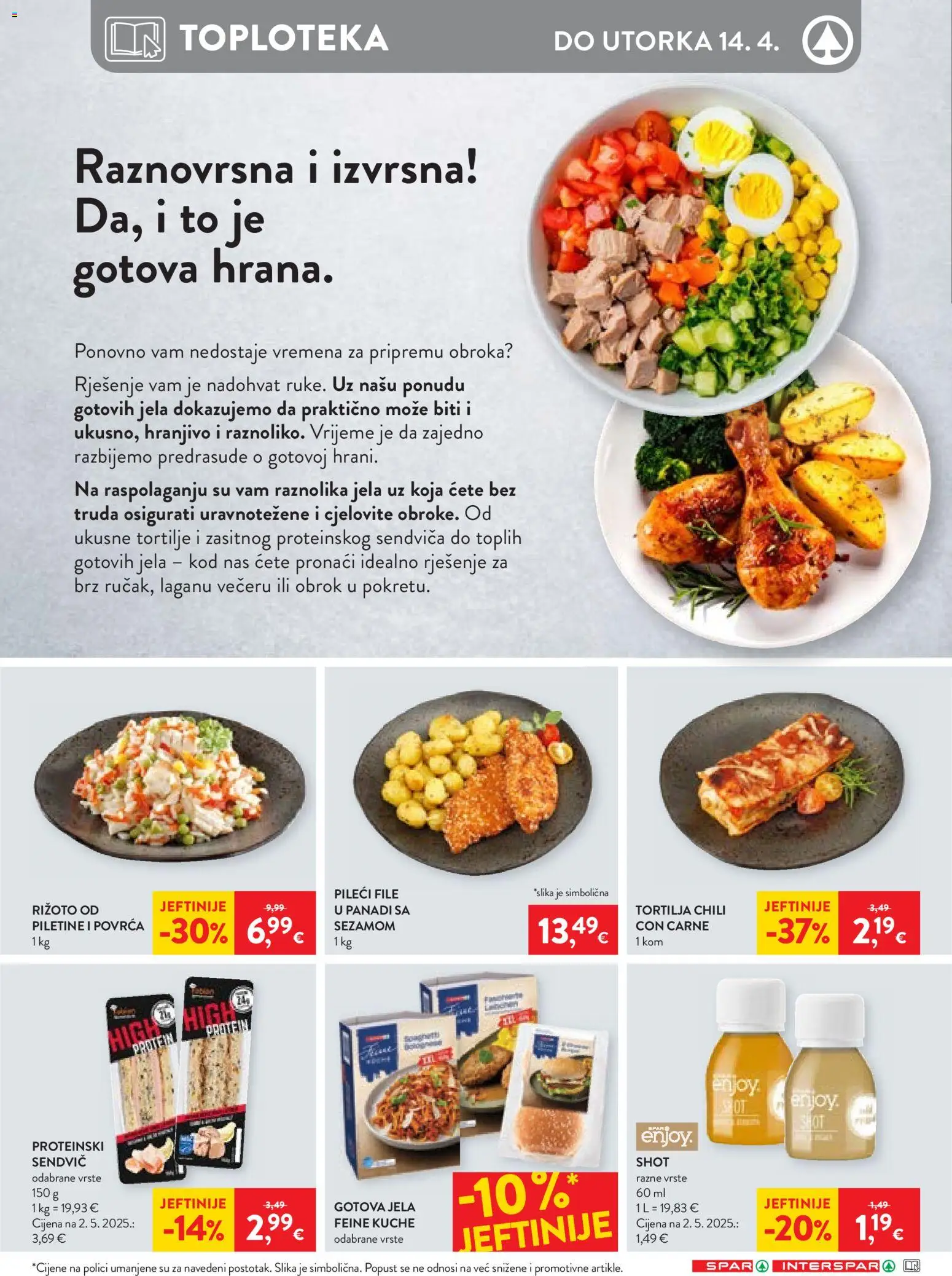 Spar katalog | vrijedi od 08.04.2026 | Stranica: 11 | Proizvodi: Rižoto, Pileći file, Tortilje