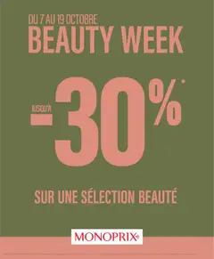 Monoprix - Prévisualisation de Monoprix - Beauty week valide à partir de 07.10.2025