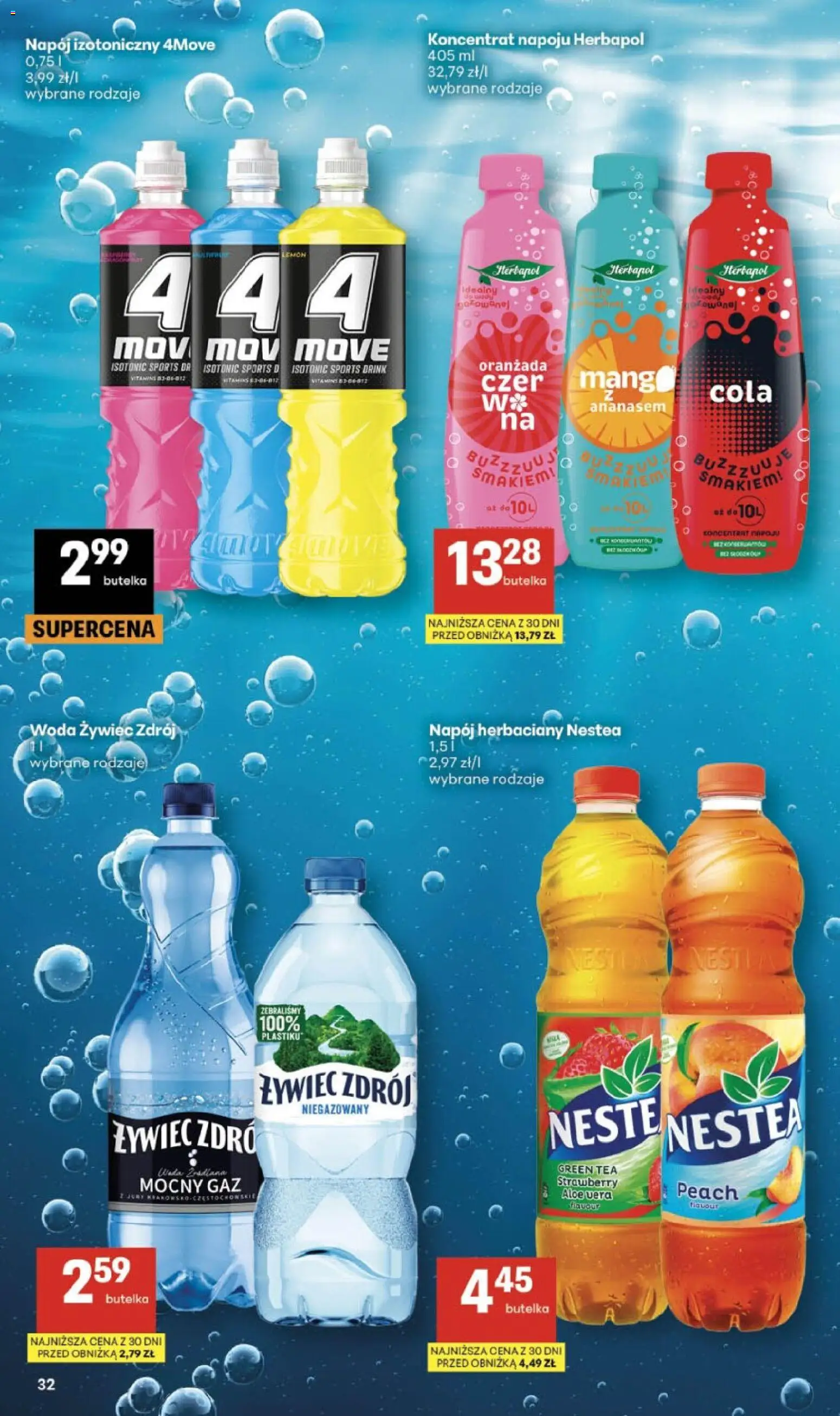 Delikatesy Centrum gazetka - Sklepy Własne od 30.04.2026 | Strona: 32 | Produkty: Woda żywiec, Woda