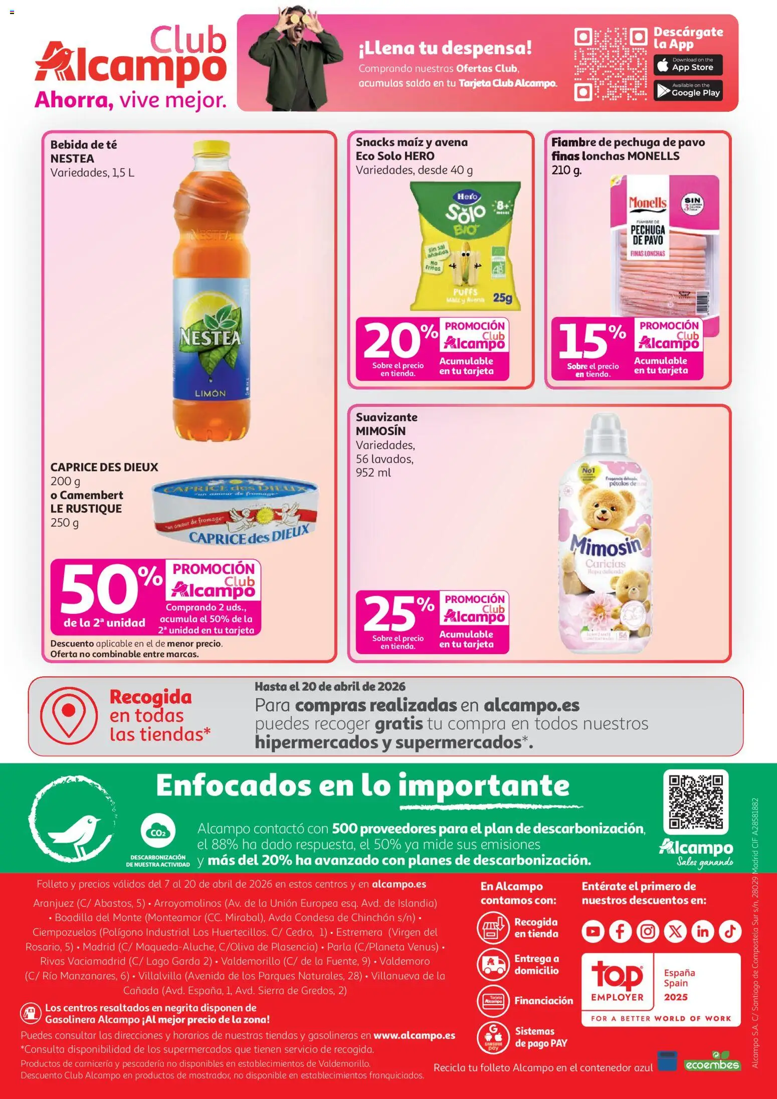 Alcampo Supermercado MAD │ válido desde el 07.04.2026 | Página: 8 | Productos: Té, Suavizante
