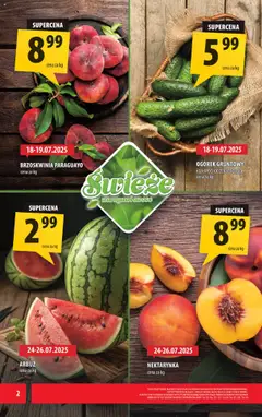 Arhelan Gazetka od 18.07.2025 | Strona: 2 | Produkty: Brzoskwinia, Delikatesy, Warzywa, Owoce