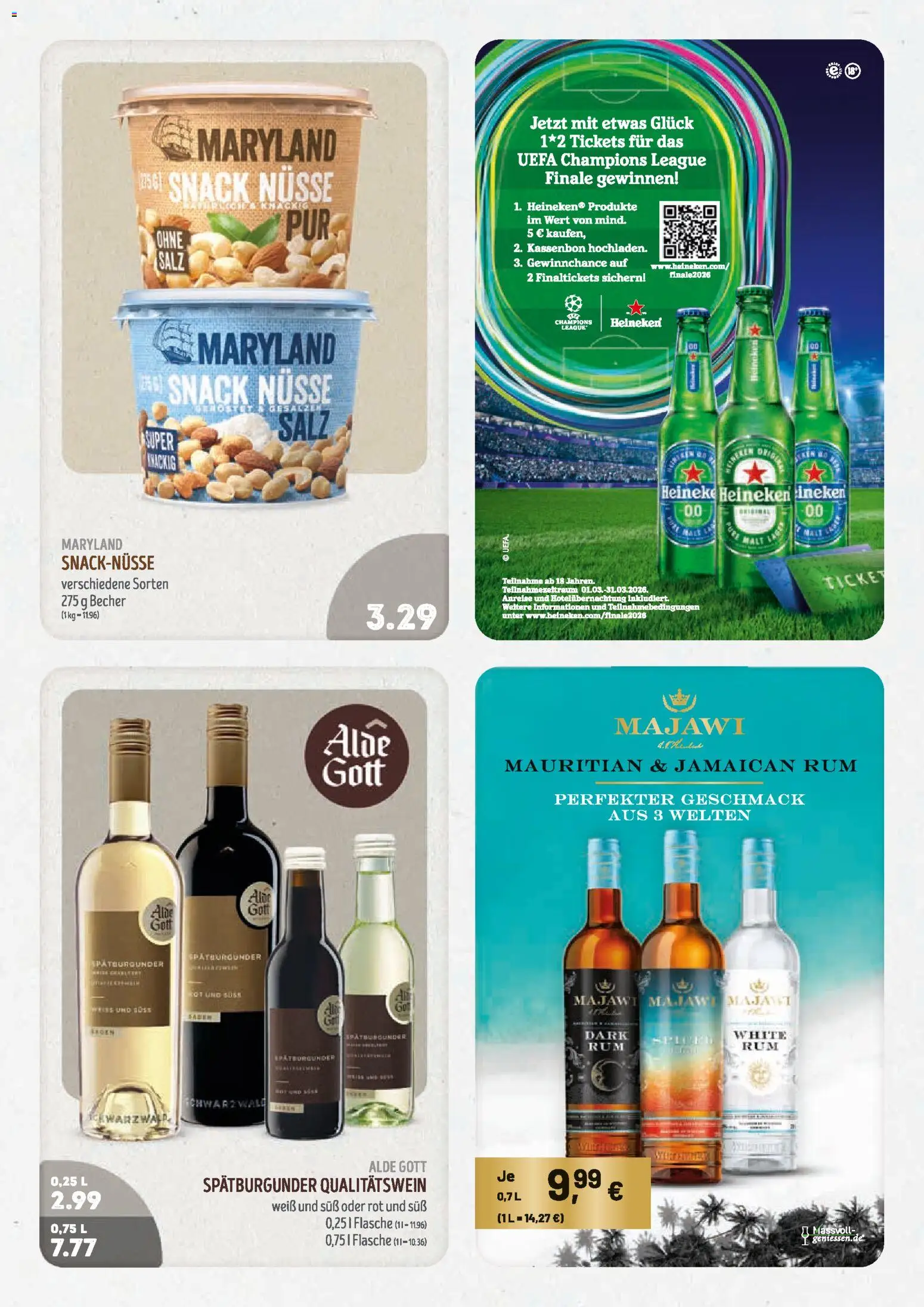 Edeka Struve Prospekt 	 – gültig ab 09.03.2026 | Seite: 15 | Produkte: Rum, Heineken, Salz, Nüsse