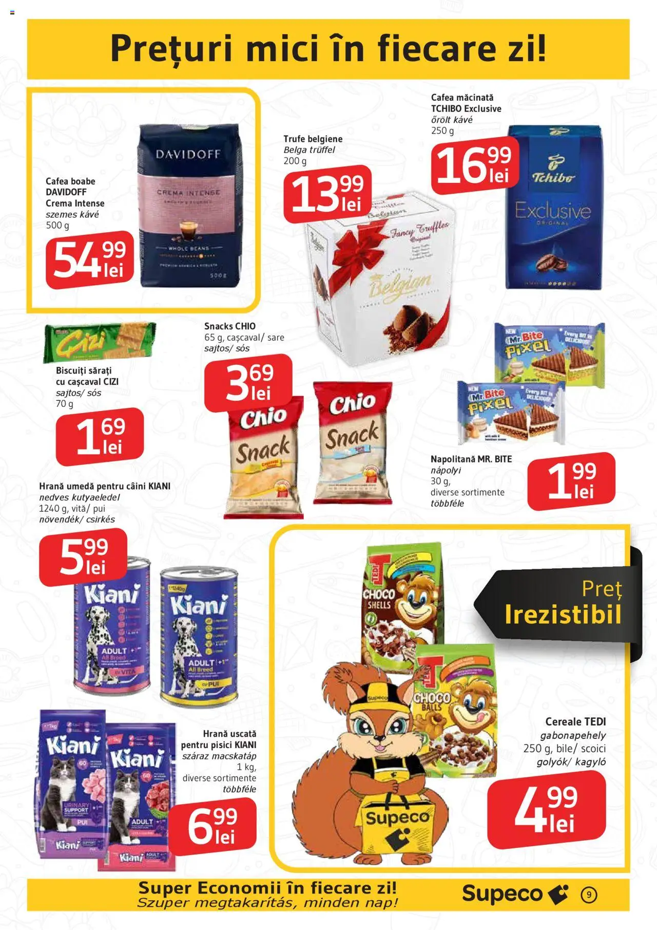 Noul catalog Supeco – valabil de la 18.09.2025 | Pagină: 9 | Produse: Cașcaval, Cremă, Cafea, Sos