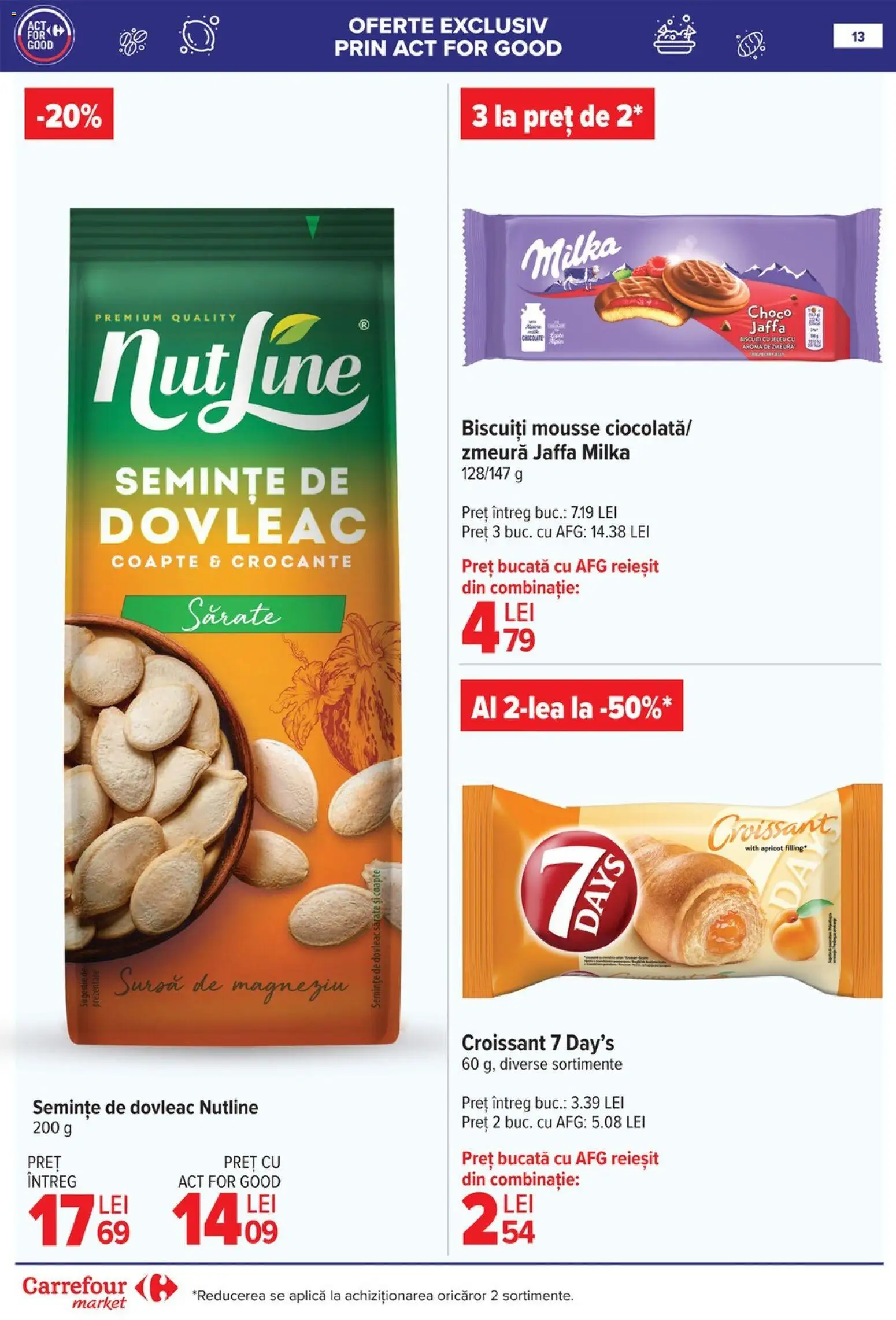 Noul catalog Carrefour – valabil de la 28.01.2026 | Pagină: 13 | Produse: Dovleac, Zmeură, Semințe, Biscuiți