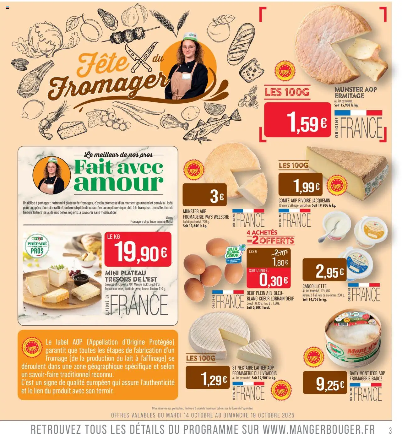{H1} | Page: 3 | Produits: Plateau, Mont d'or, Lait, Fromage