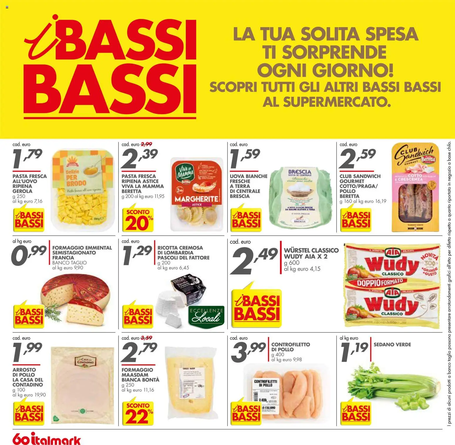 Volantino Italmark del 26.11.2025 | Pagina: 26 | Prodotti: Pollo, Formaggio, Astice, Emmental