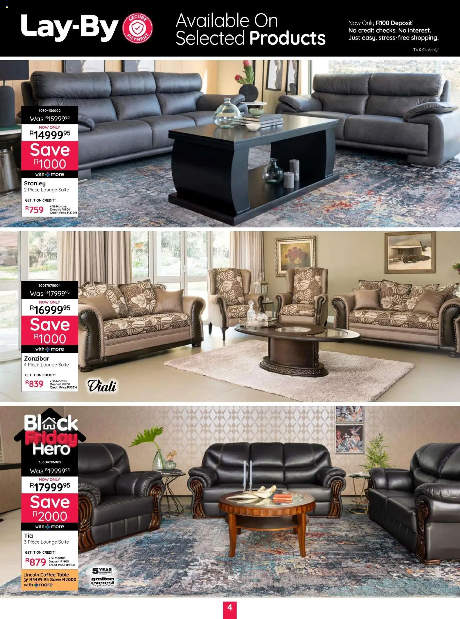 New Bradlows catalogue – valid from 10.11.2025 | Page: 4 | Products: Coffee table, Table, Lounge suite, Coffee