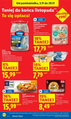Pogląd oferty "Burger rybny, Burger rybny, różne rodzaje, produkt mrożony, 227 g" - ważna od 06.11.2025 | Strona: 34