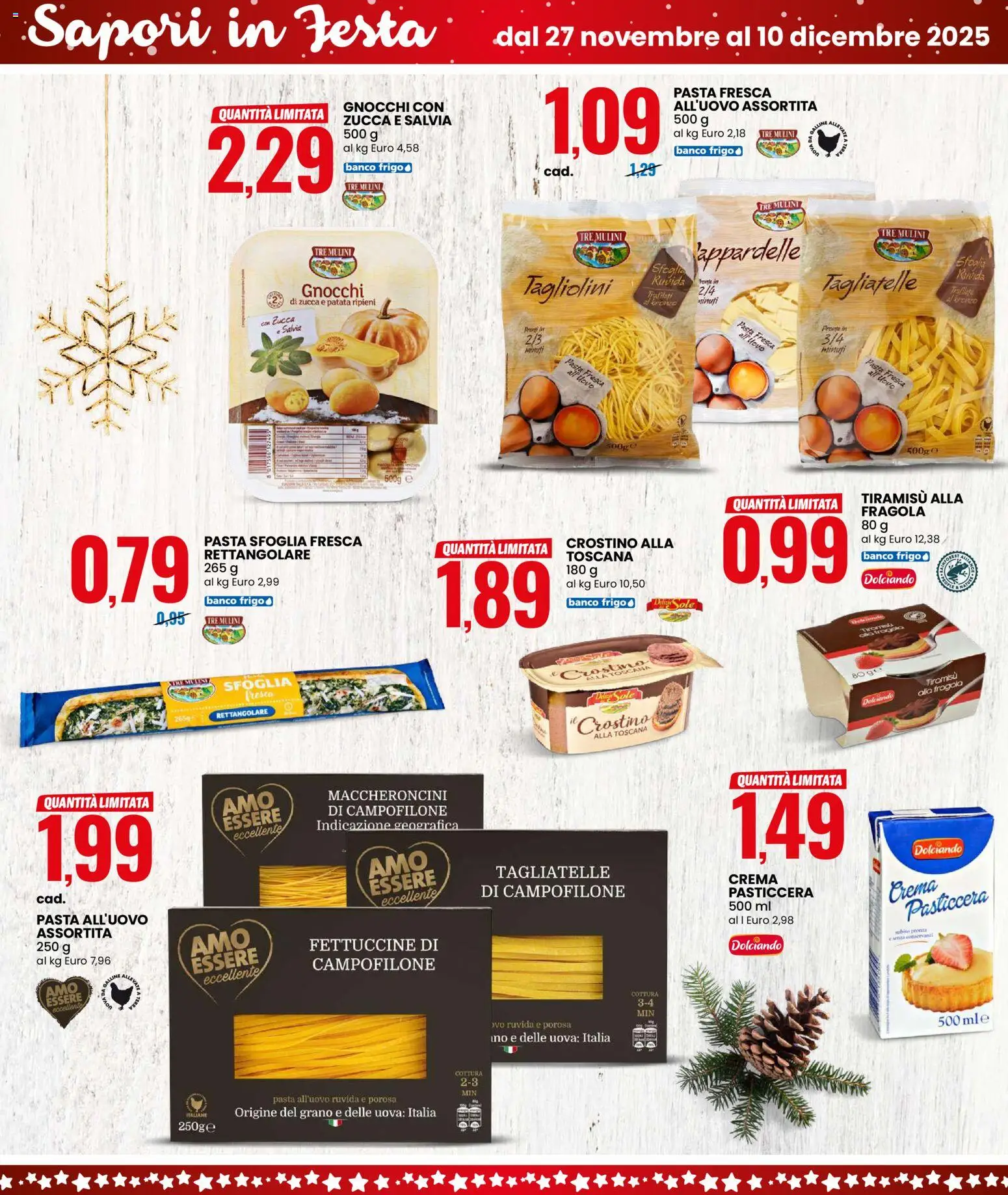 Volantino Eurospin del 27.11.2025 | Pagina: 5 | Prodotti: Crema, Uova, Pasta sfoglia, Terra
