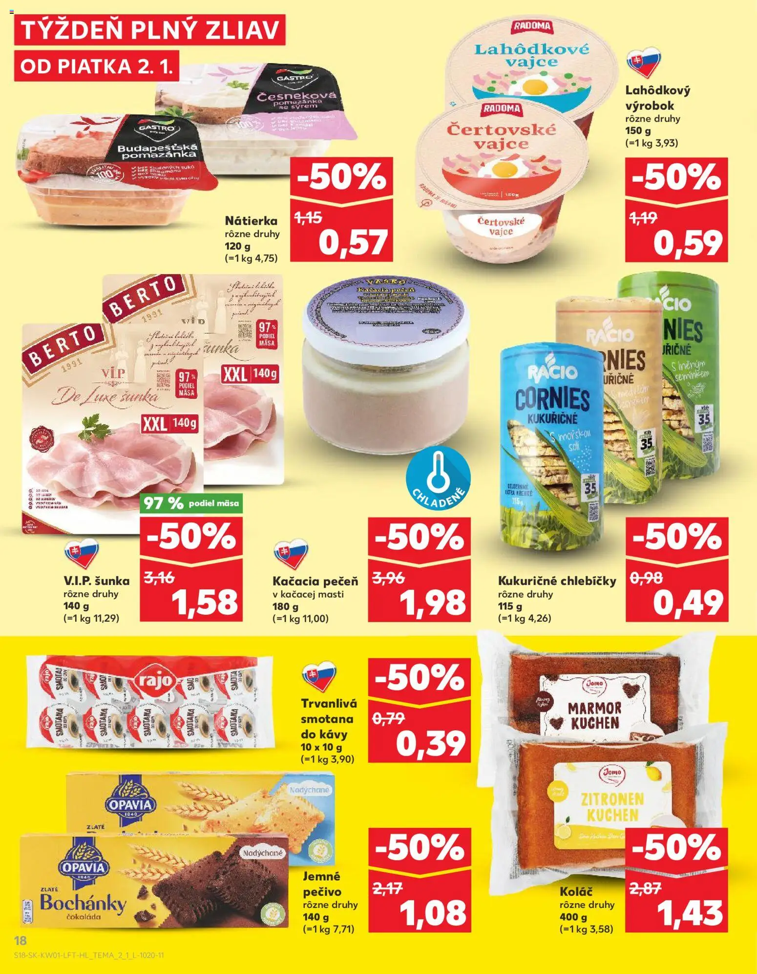 Kaufland SK akciós ujság - amely érvényes a következő dátumtól: 02.01.2026 | Oldal: 18