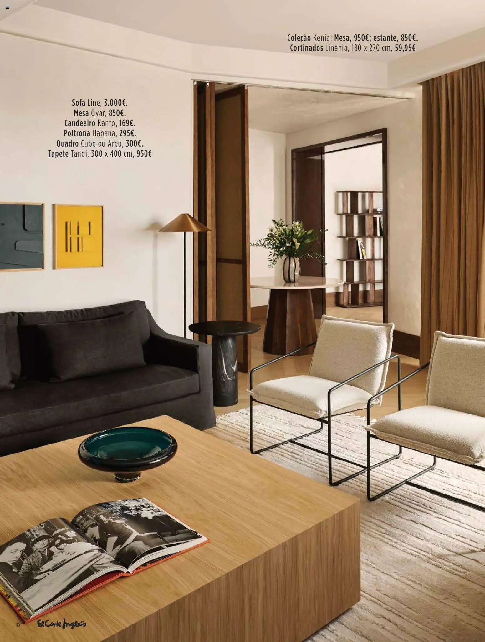 El Corte Ingles Decora │ válido de 23.10.2025 | Página: 46 | Produtos: Candeeiro, Poltrona, Sofá, Tapete