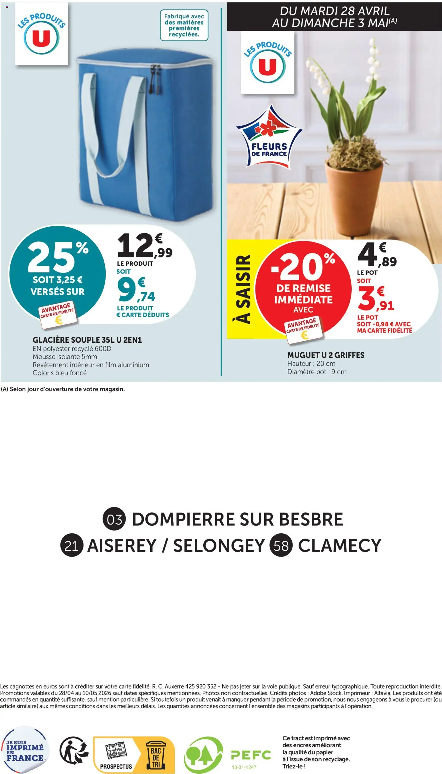 {H1} | Page: 28 | Produits: Mousse, Glacière, Muguet