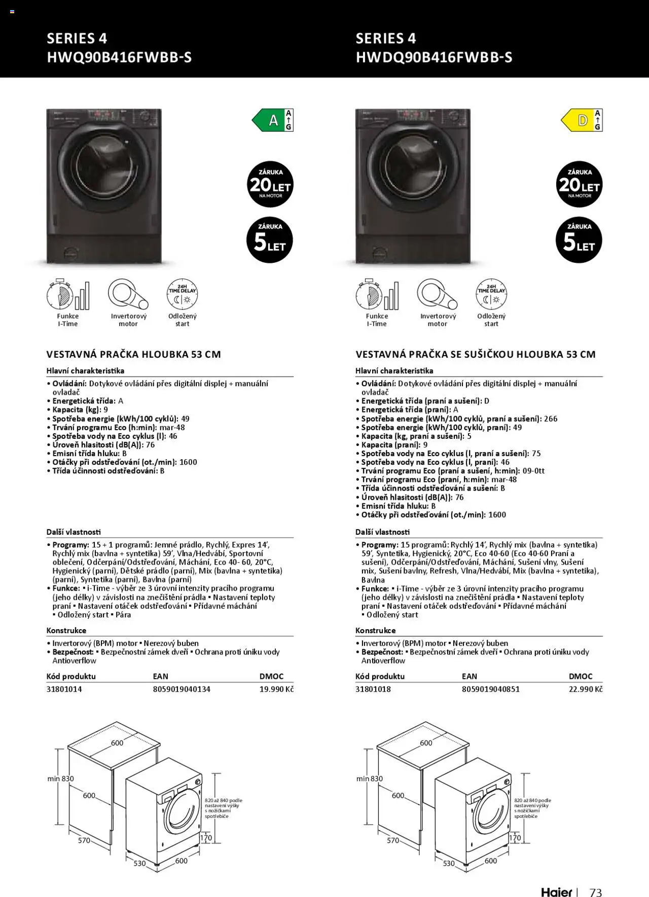 XXXLutz leták - Spotřebiče Haier 2025 od 01.06.2025 | Strana: 73 | Produkty: Buben, Pračka