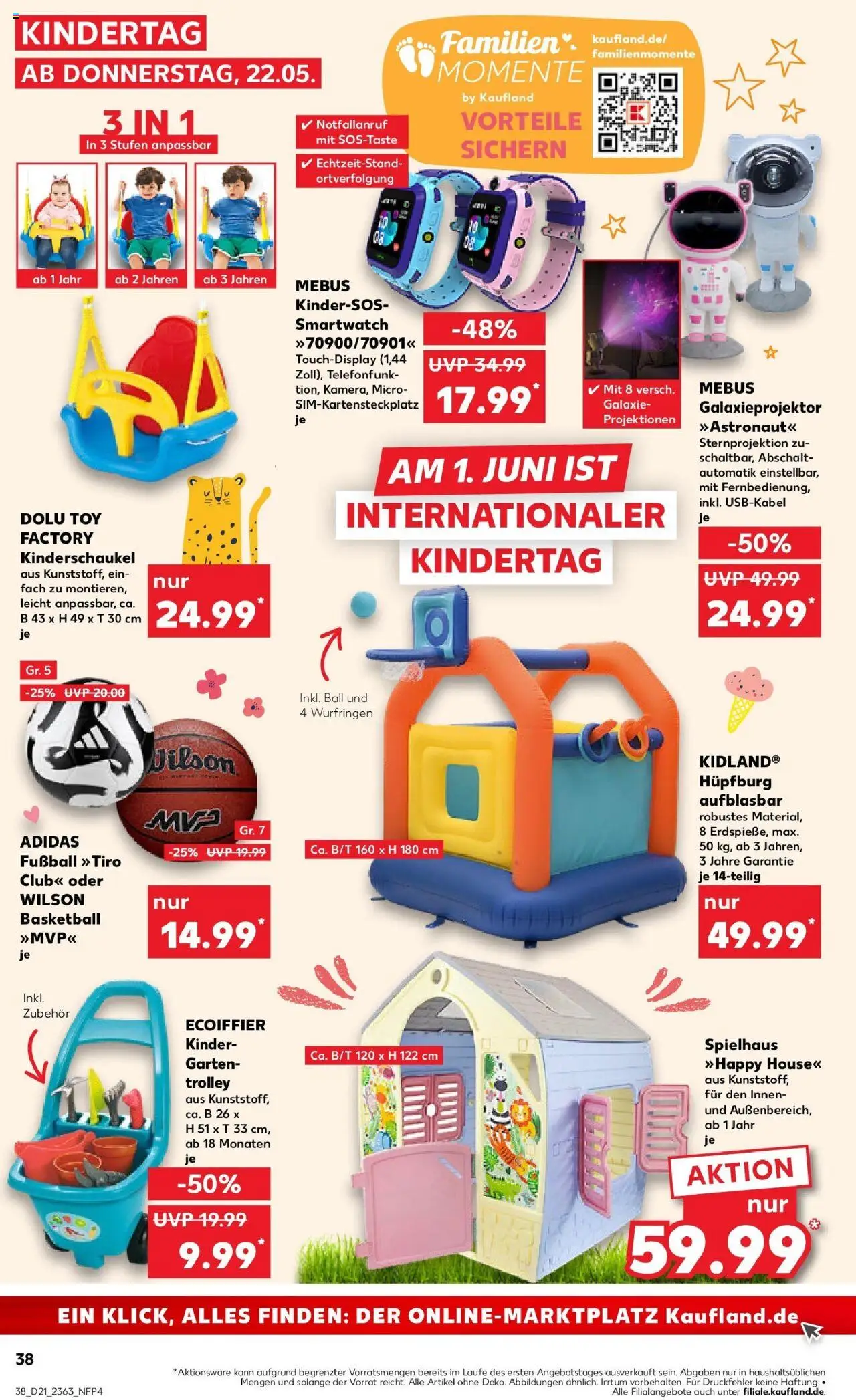 Kaufland prospekt Bad Kreuznach	 - gültig ab dem 22.05.2025 | Seite: 38 | Produkte: Smartwatch, Fußball, Basketball
