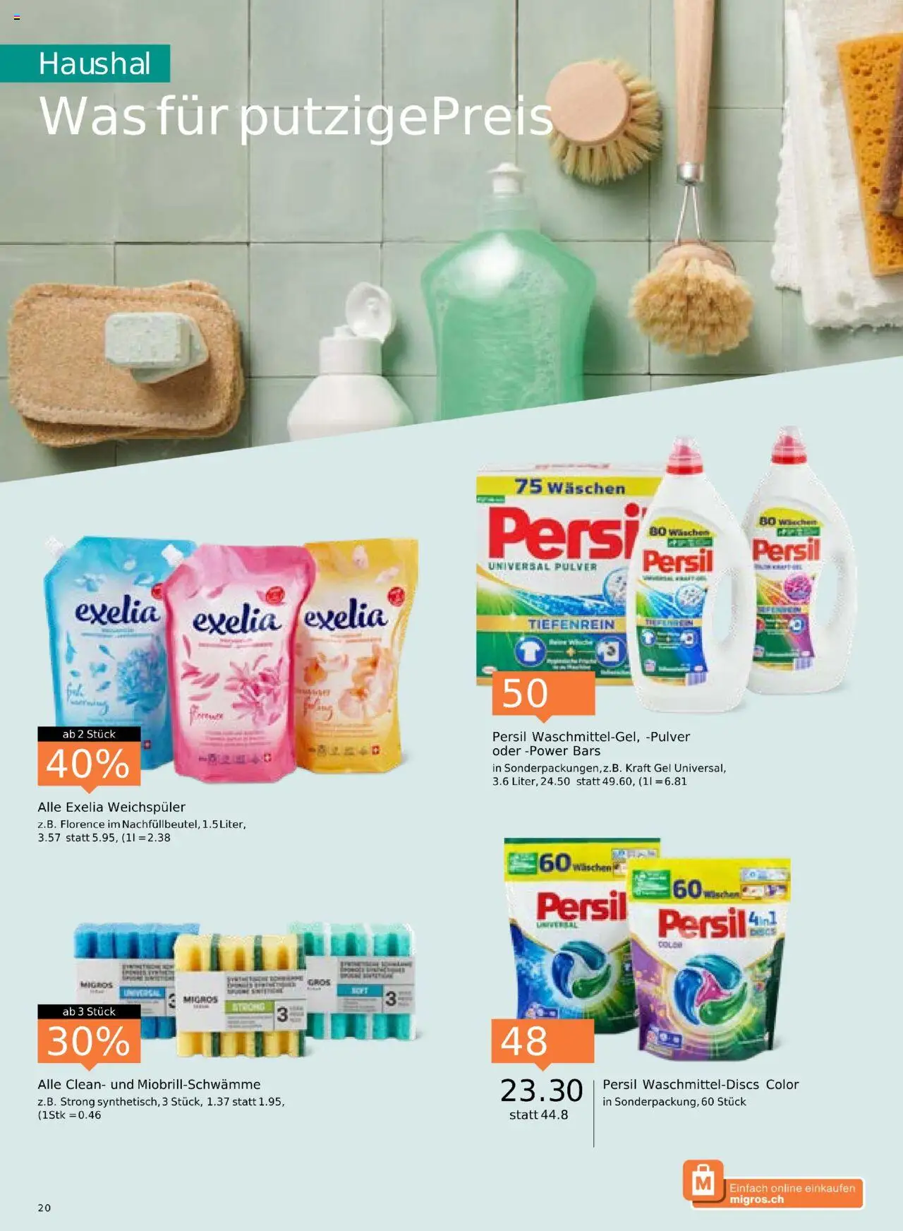 Migros Aktionen – gültig ab 14.10.2025 | Seite: 20 | Produkte: Pulver, Weichspüler