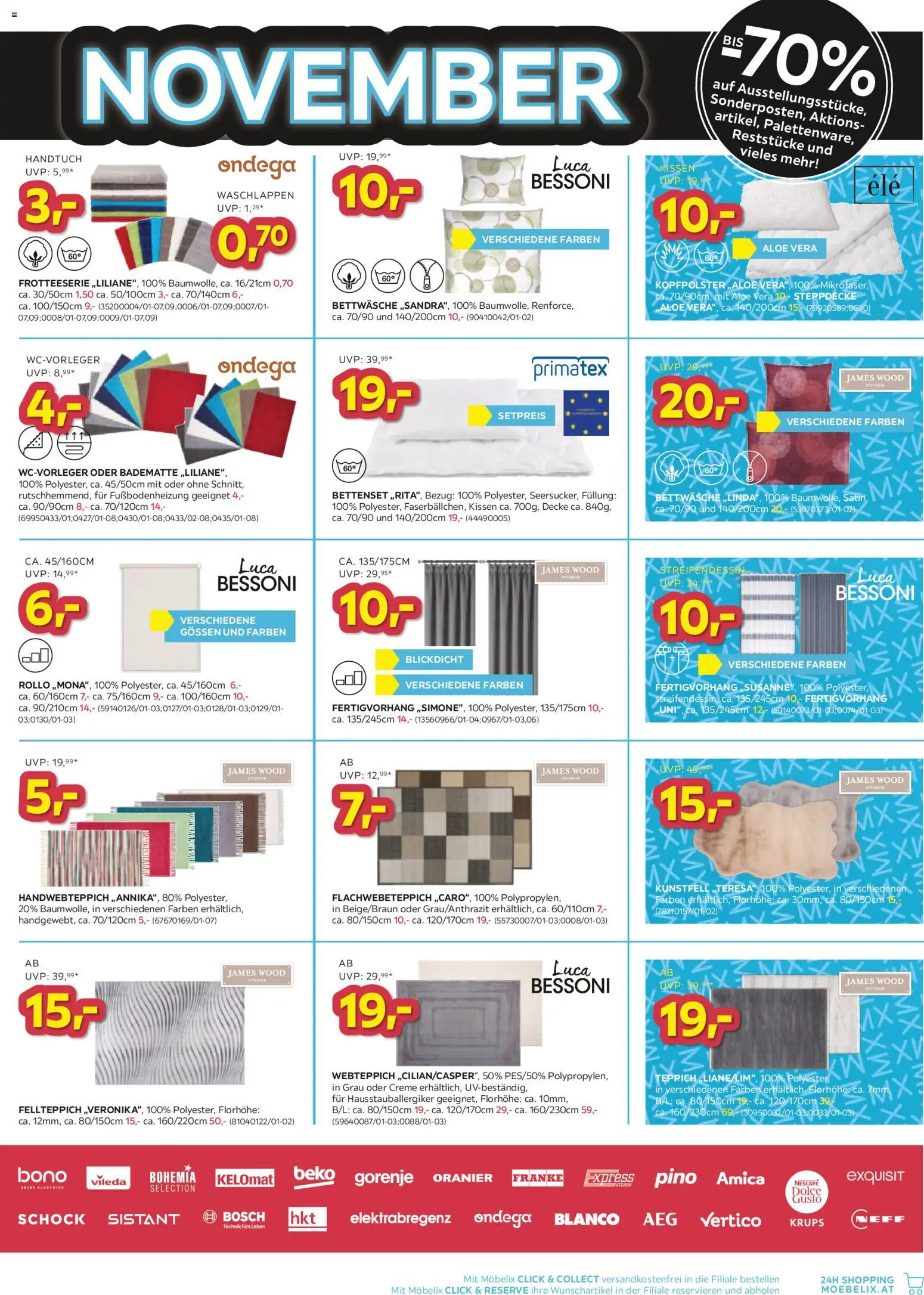 Möbelix Black November gültig ab 28.10.2025 | Seite: 7 | Produkte: Kissen, Decke, Teppich, Creme