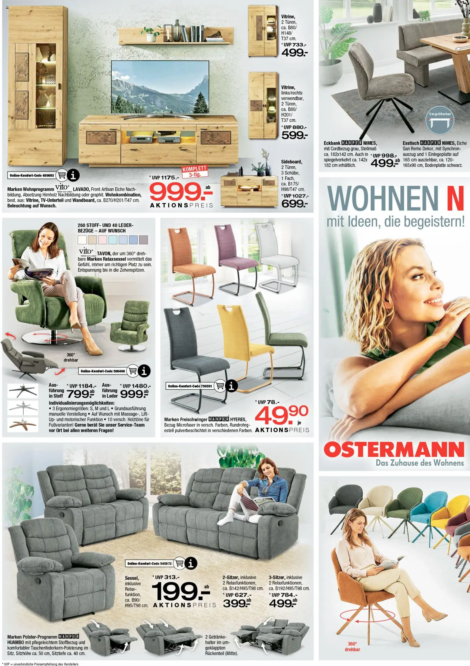 Ostermann Prospekt 	 – gültig ab 11.04.2026 | Seite: 2 | Produkte: Relaxsessel, Esstisch, Eckbank