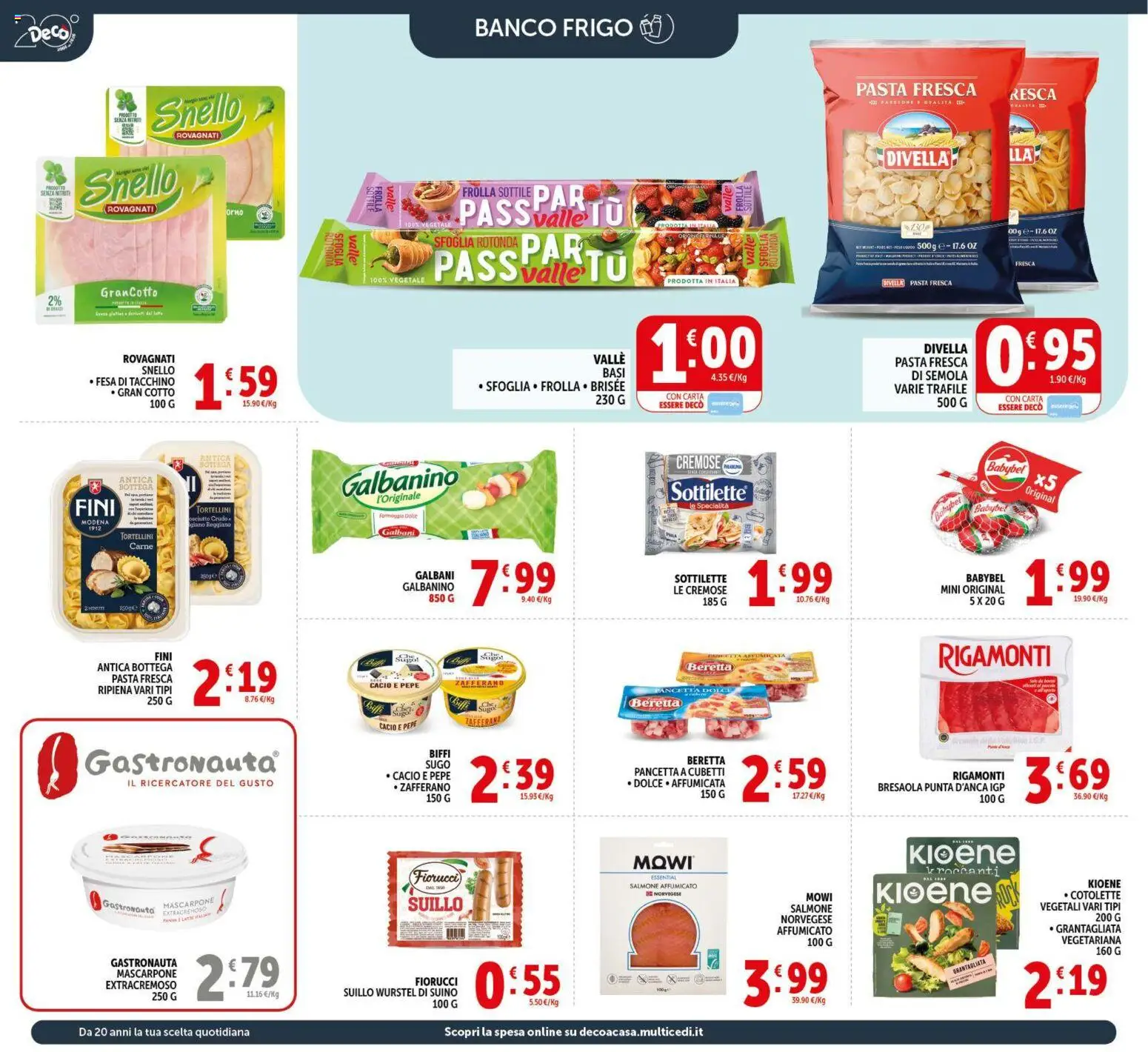 Volantino Decò del 17.03.2026 | Pagina: 12 | Prodotti: Salmone affumicato, Pepe, Pasta, Mascarpone