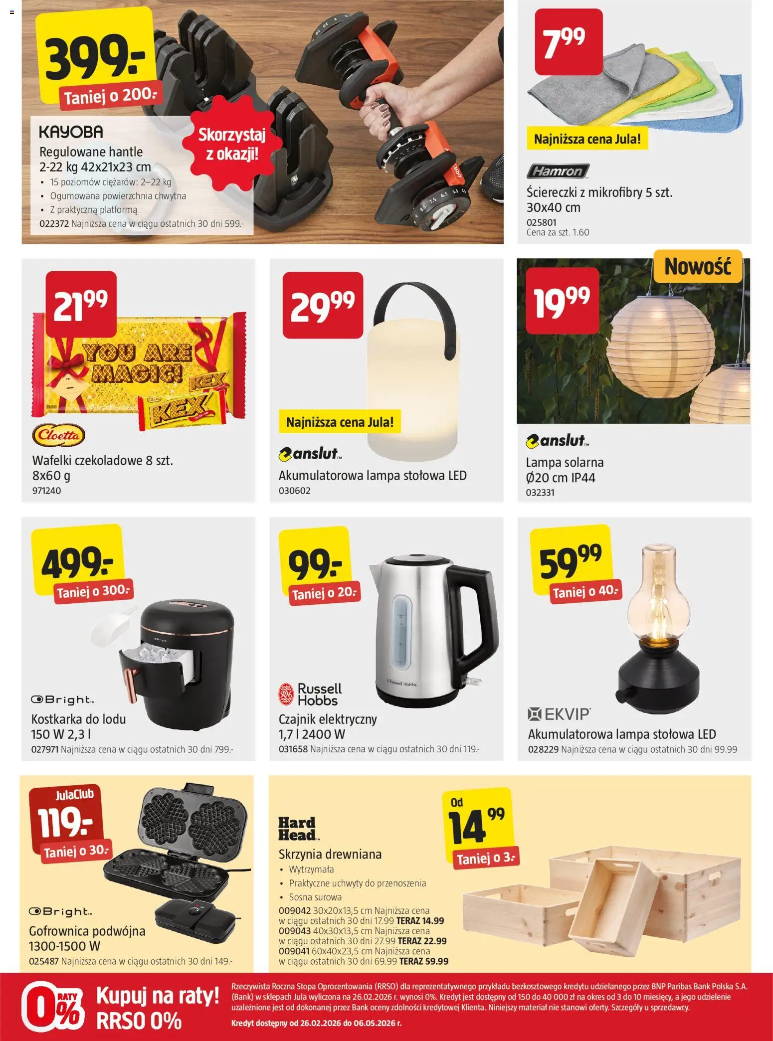 Jula - Gazetka od 19.03.2026 | Strona: 6 | Produkty: Lampa solarna, Czajnik, Gofrownica, Lampa