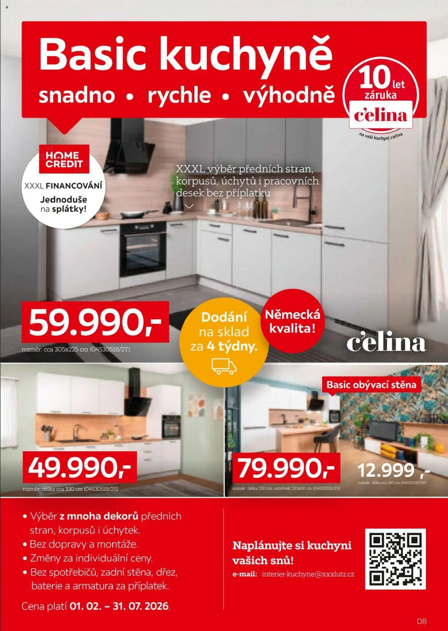 XXXLutz leták - Být věrným zákazníkem se vyplatí od 01.02.2026 | Strana: 8 | Produkty: Obývací stěna, Baterie, Kuchyně