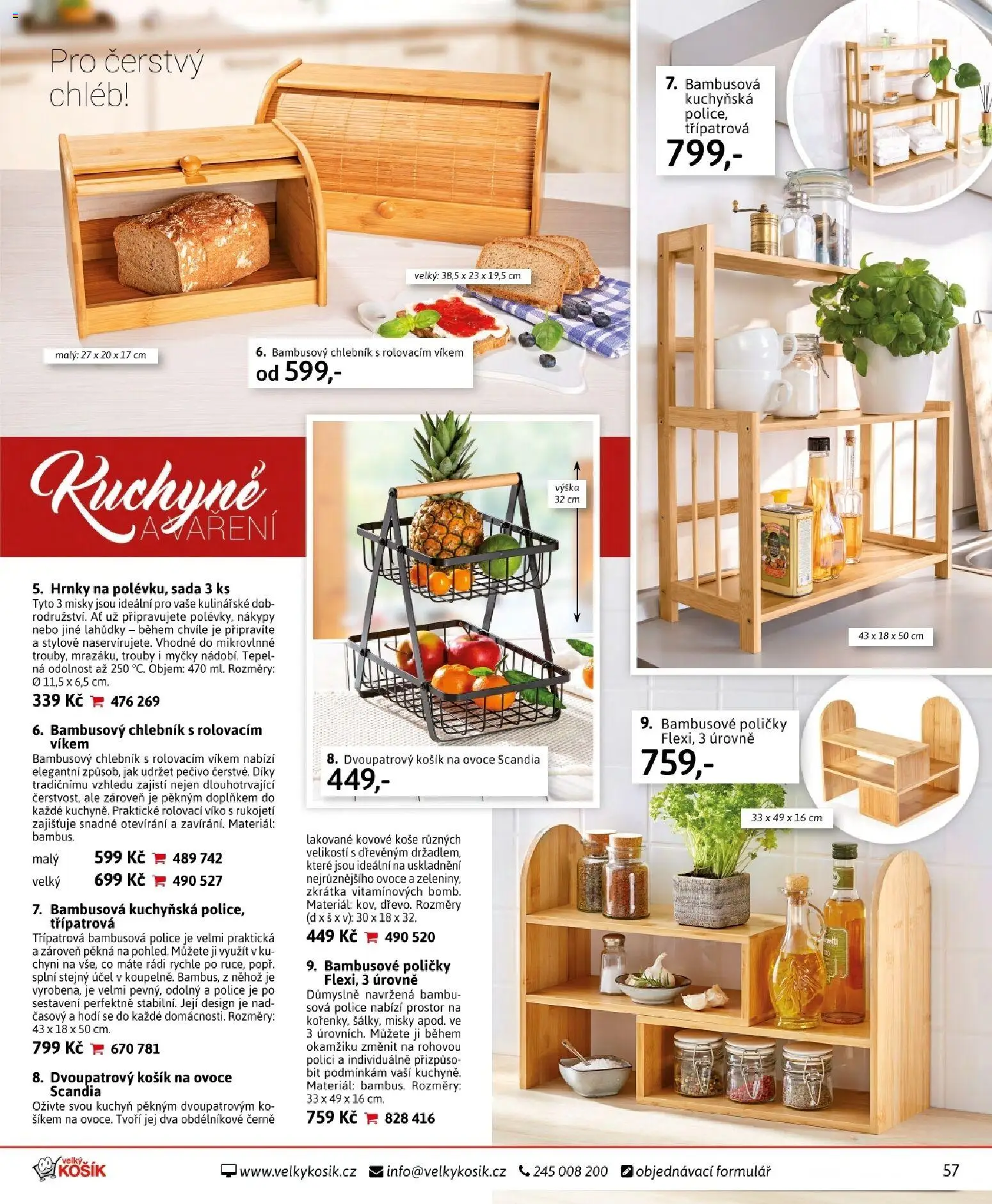 Velký Košík katalog březen 2026 od 01.03.2026 | Strana: 57 | Produkty: Hrnky, Sova, Košík, Chlebník