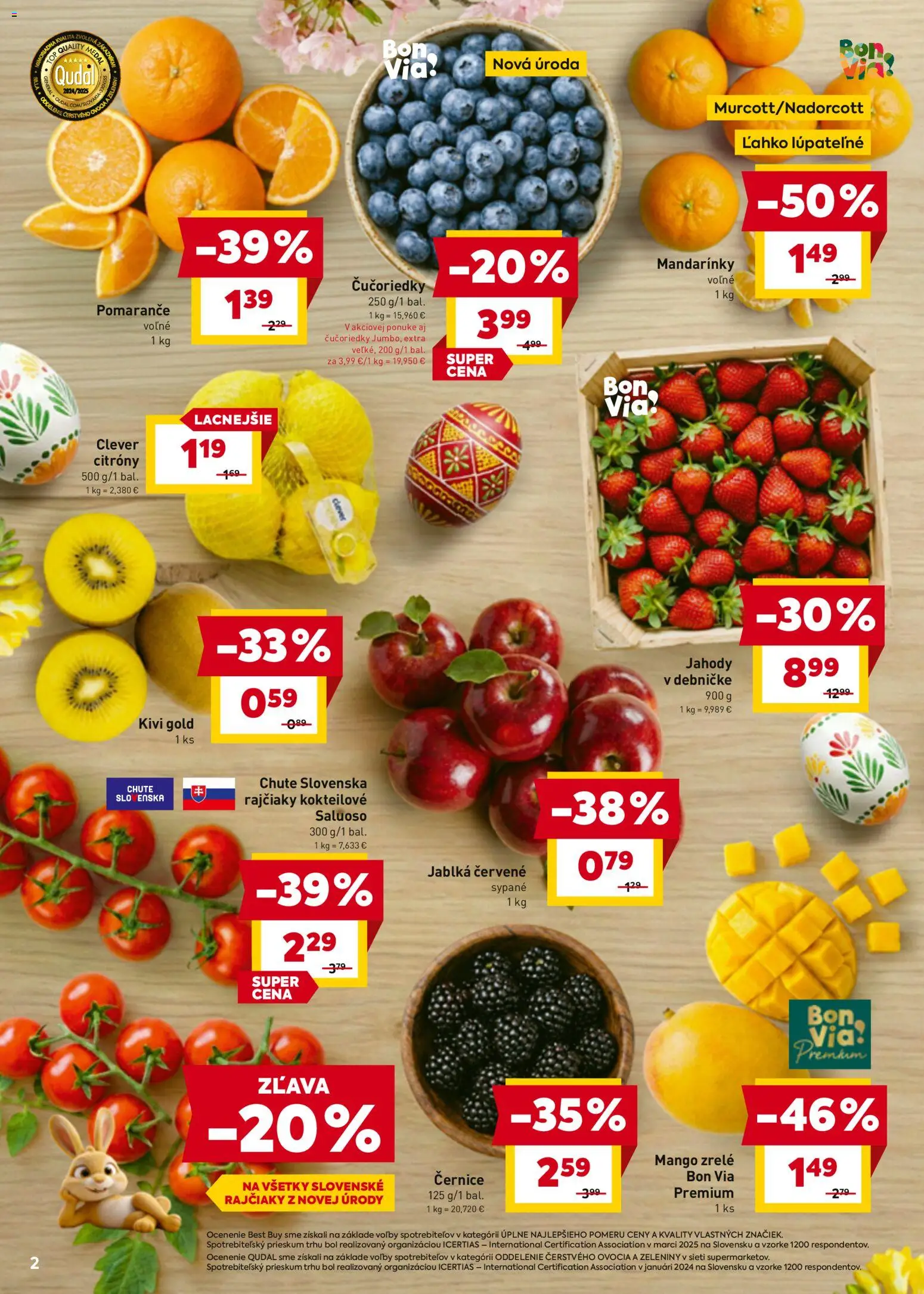 Nové Billa akcie – leták je platný od 11.03.2026 | Strana: 4 | Produkty: Jablká, Pomaranče, Čučoriedky, Mango