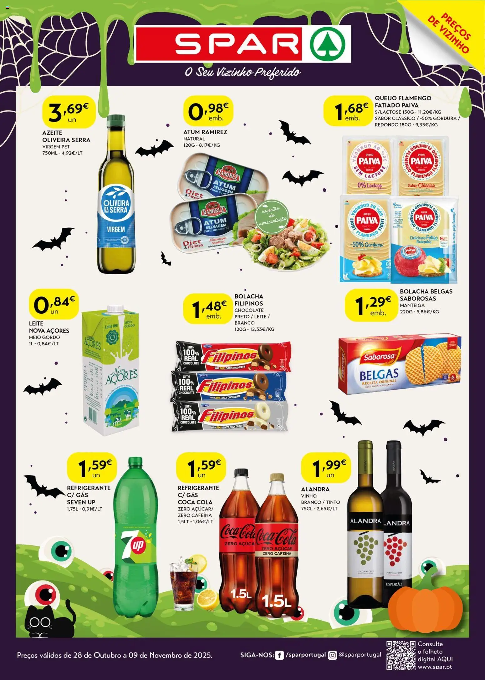 Spar folheto │ válido de 28.10.2025 | Página: 1 | Produtos: Atum, Leite, Chocolate, Açúcar