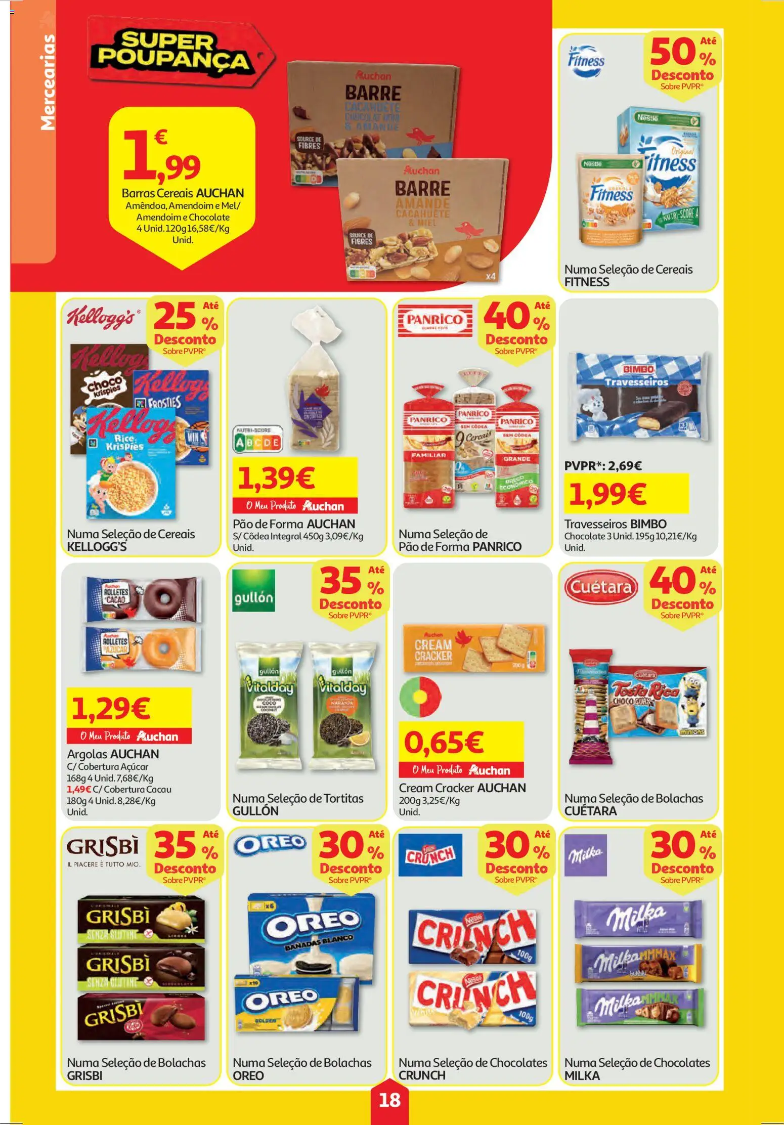 Auchan folheto │ válido de 30.04.2026 | Página: 18 | Produtos: Bolachas, Chocolates, Chocolate, Açúcar