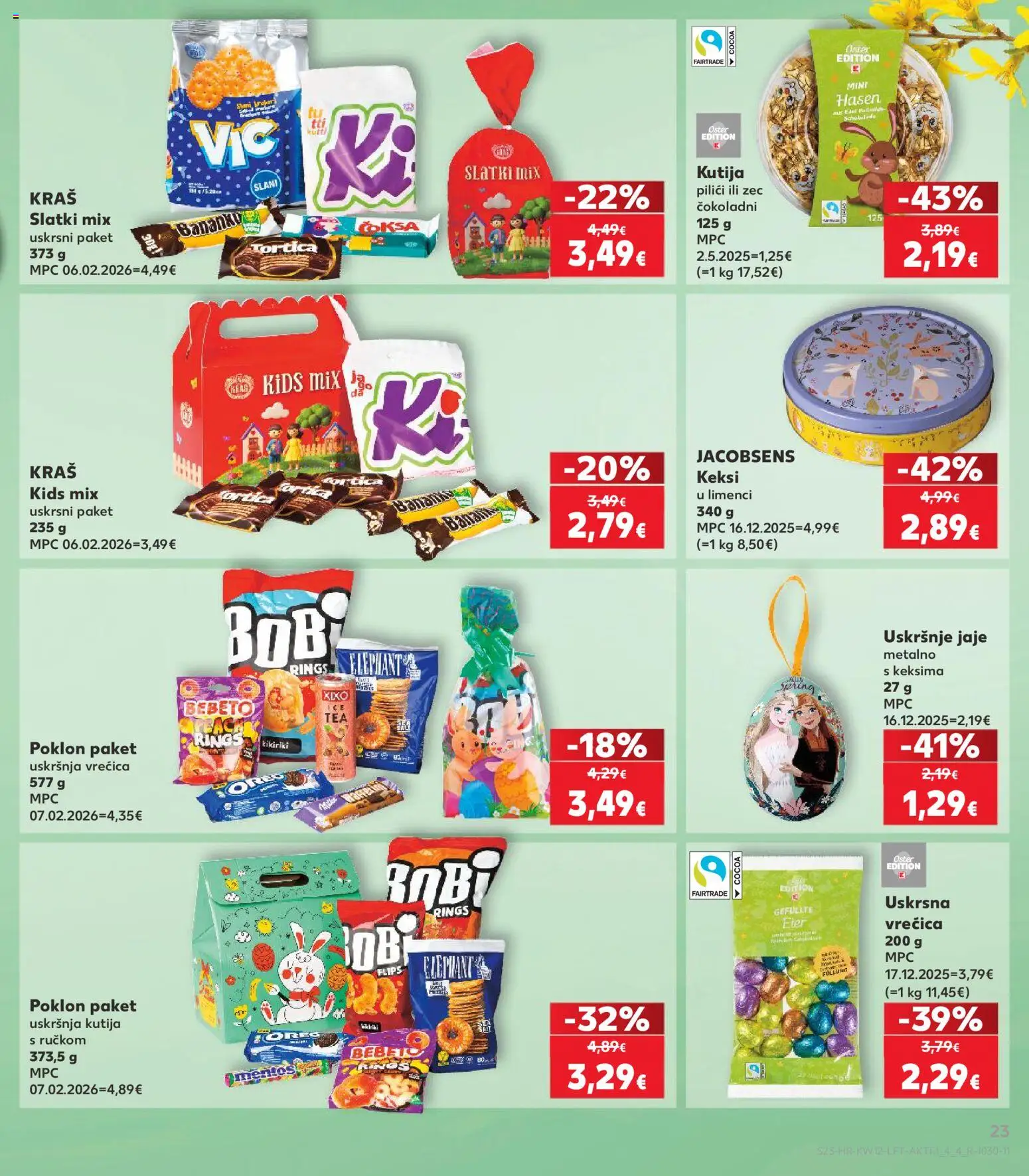 Kaufland katalog | vrijedi od 18.03.2026 | Stranica: 23 | Proizvodi: Flips, Kutija, Keksi, Kikiriki
