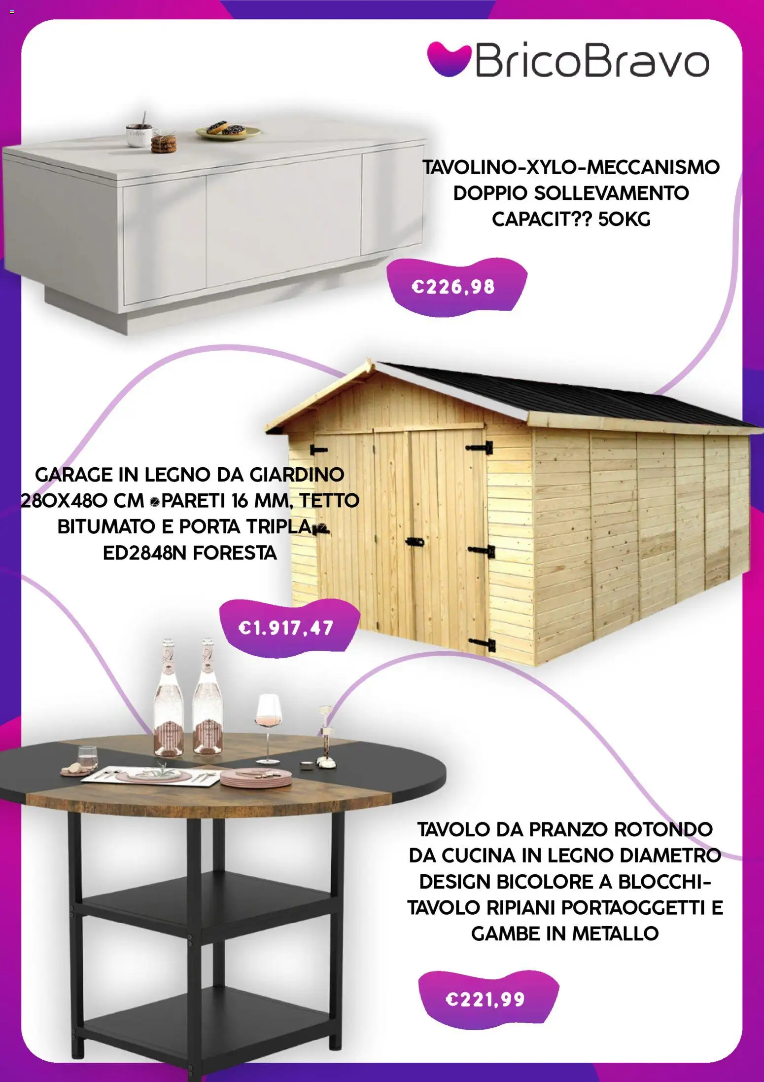 Volantino Brico Bravo del 31.01.2026 | Pagina: 4 | Prodotti: Tavolo