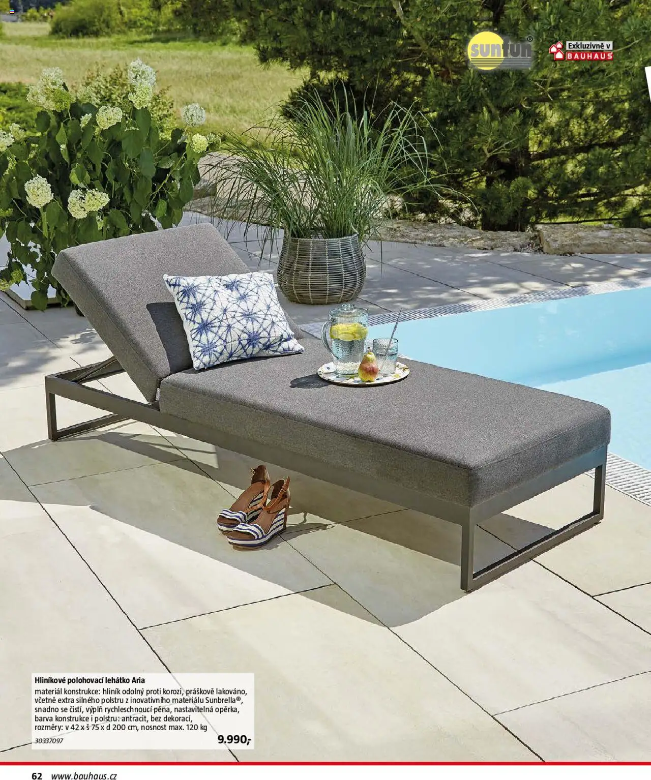 Bauhaus katalog Zahradní nábytek od 01.04.2025 | Strana: 62 | Produkty: Lehátko