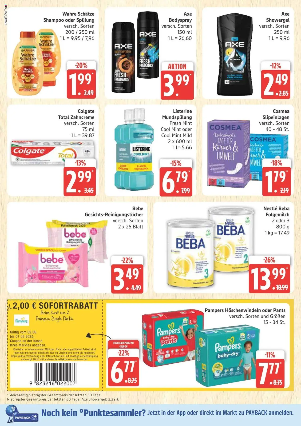 Marktkauf - Marktkauf: Wochenangebote - gültig ab dem 01.06.2025 | Seite: 26 | Produkte: Pampers, Shampoo, Spülung, Listerine