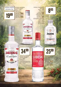 Pogląd oferty "WÓDKA JARZĘBIAK CZYSTY LUKSUS, 0,35 L | 40%" - ważna od 27.03.2026 | Strona: 9 | Produkty: Vodka, Wódka, Wódka jarzębiak