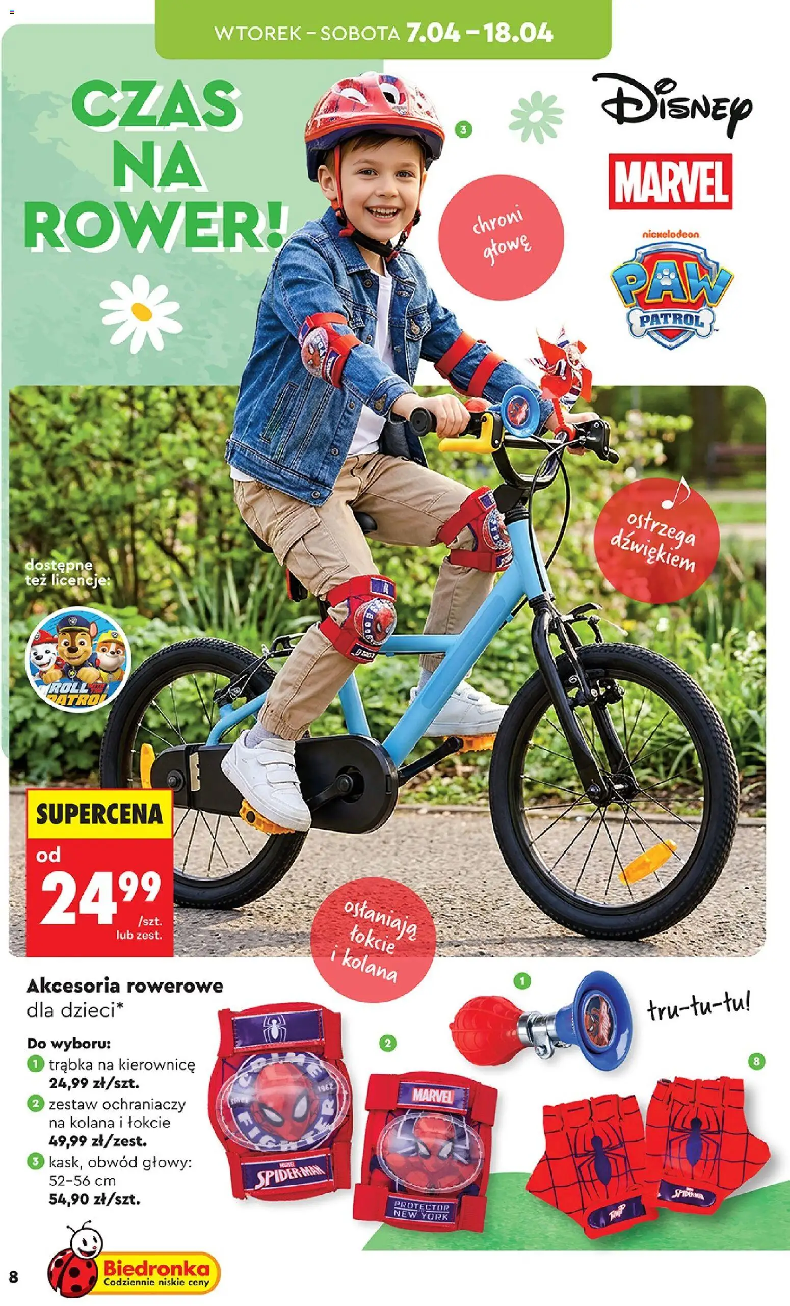 Biedronka gazetka - Hity i inspiracje od 07.04.2026 | Strona: 8 | Produkty: Rower