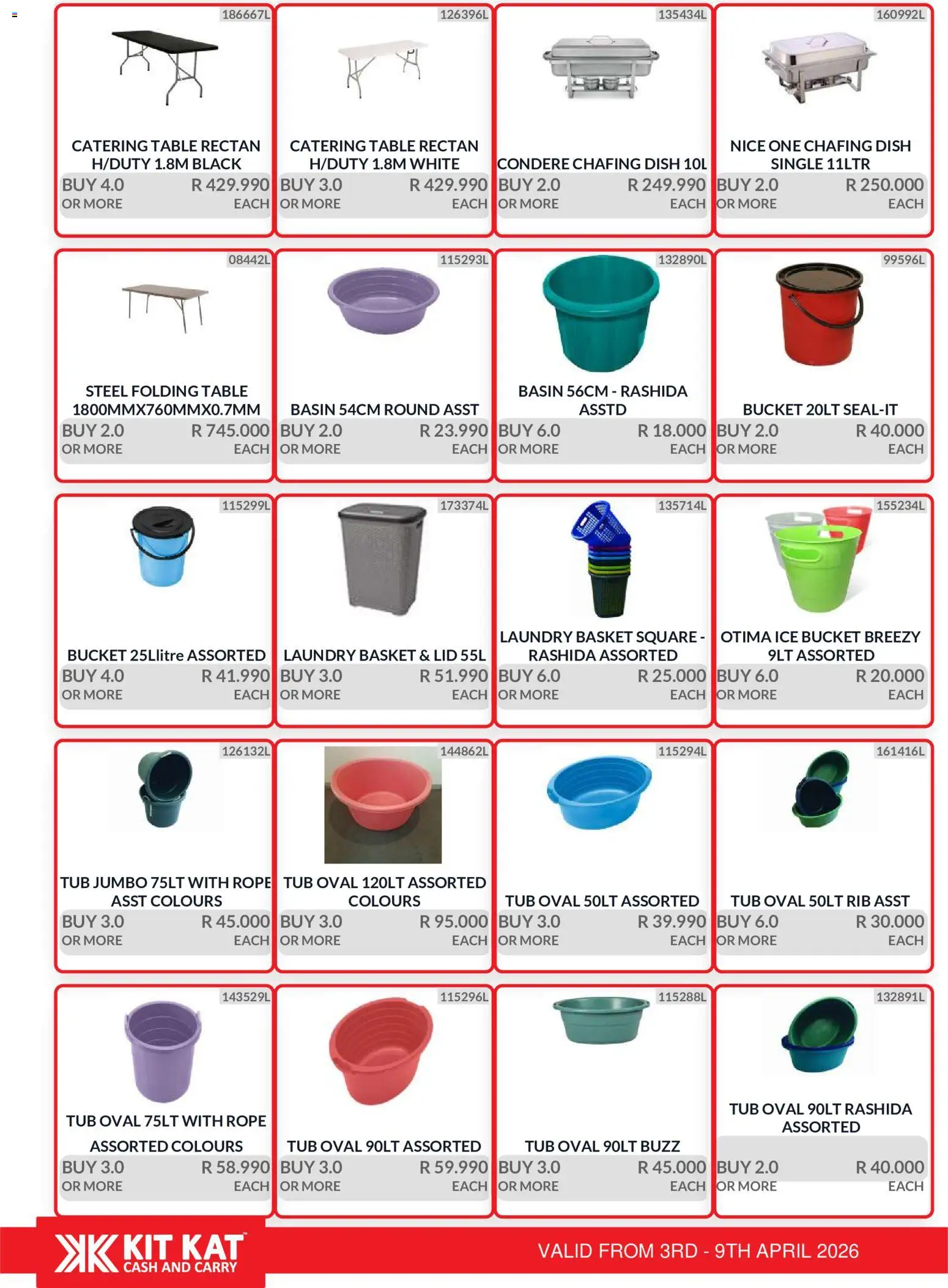 New KIT KAT Cash & Carry catalogue – valid from 03.04.2026 | Page: 30 | Products: Table, Basket, Basin