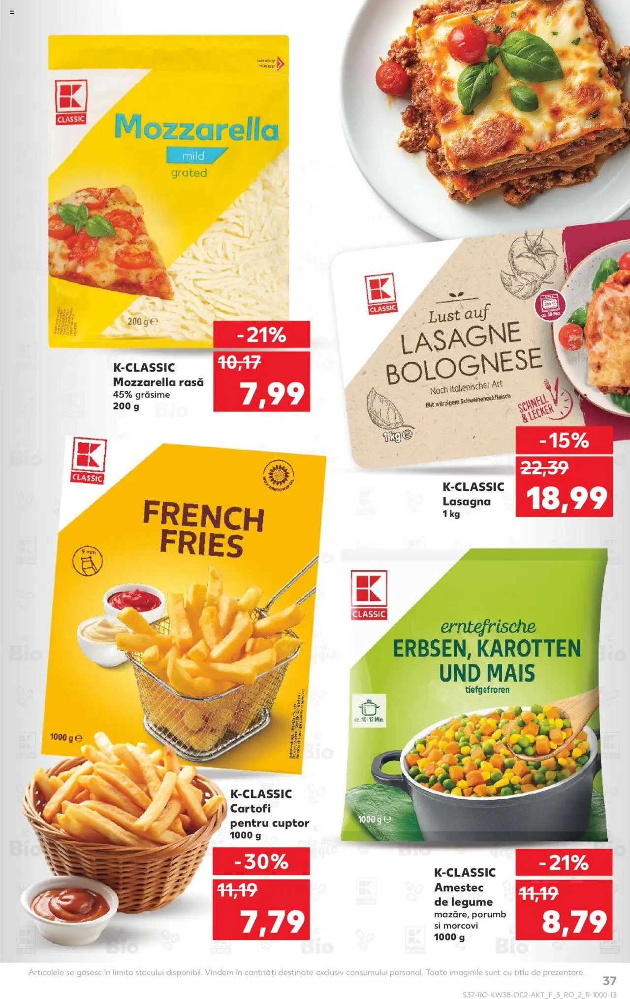Noul catalog Kaufland – valabil de la 17.09.2025 | Pagină: 37 | Produse: Morcovi, Porumb, Cartofi, Legume