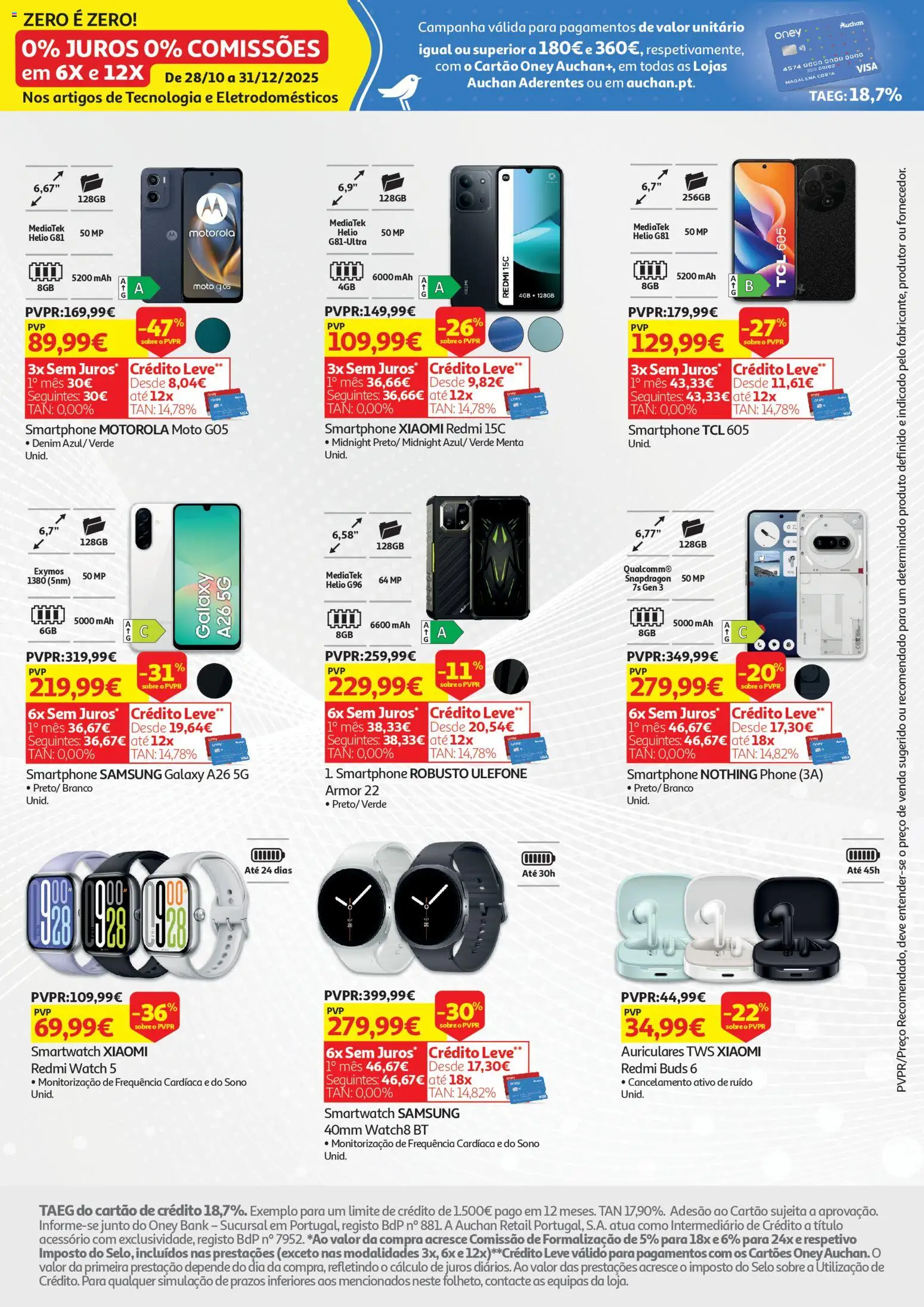 Auchan - Black Friday │ válido de 14.11.2025 | Página: 3 | Produtos: Smartphone, Smartwatch