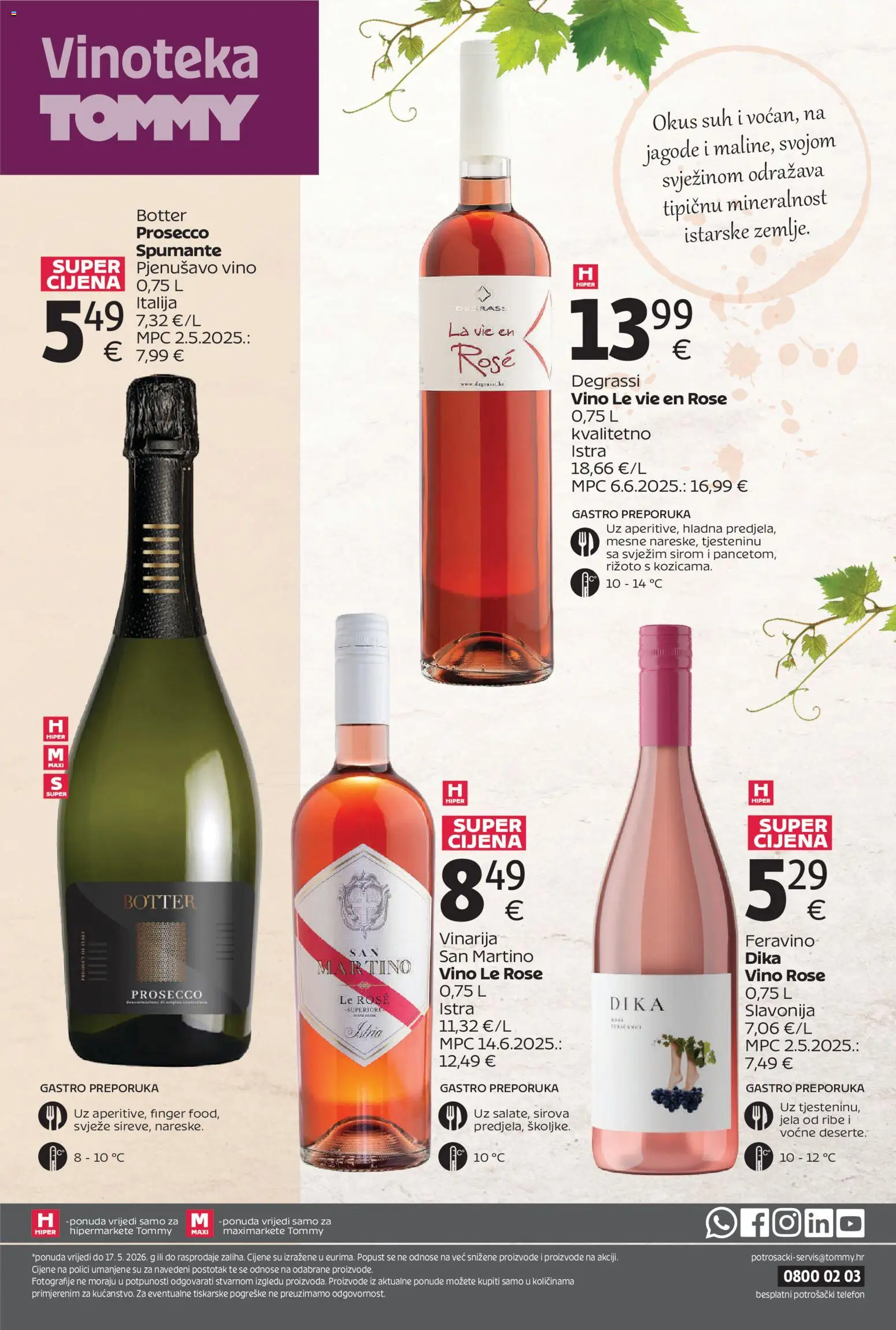 Tommy katalog | vrijedi od 27.04.2026 | Stranica: 16 | Proizvodi: Prosecco, Vino, Jagode, Vinoteka