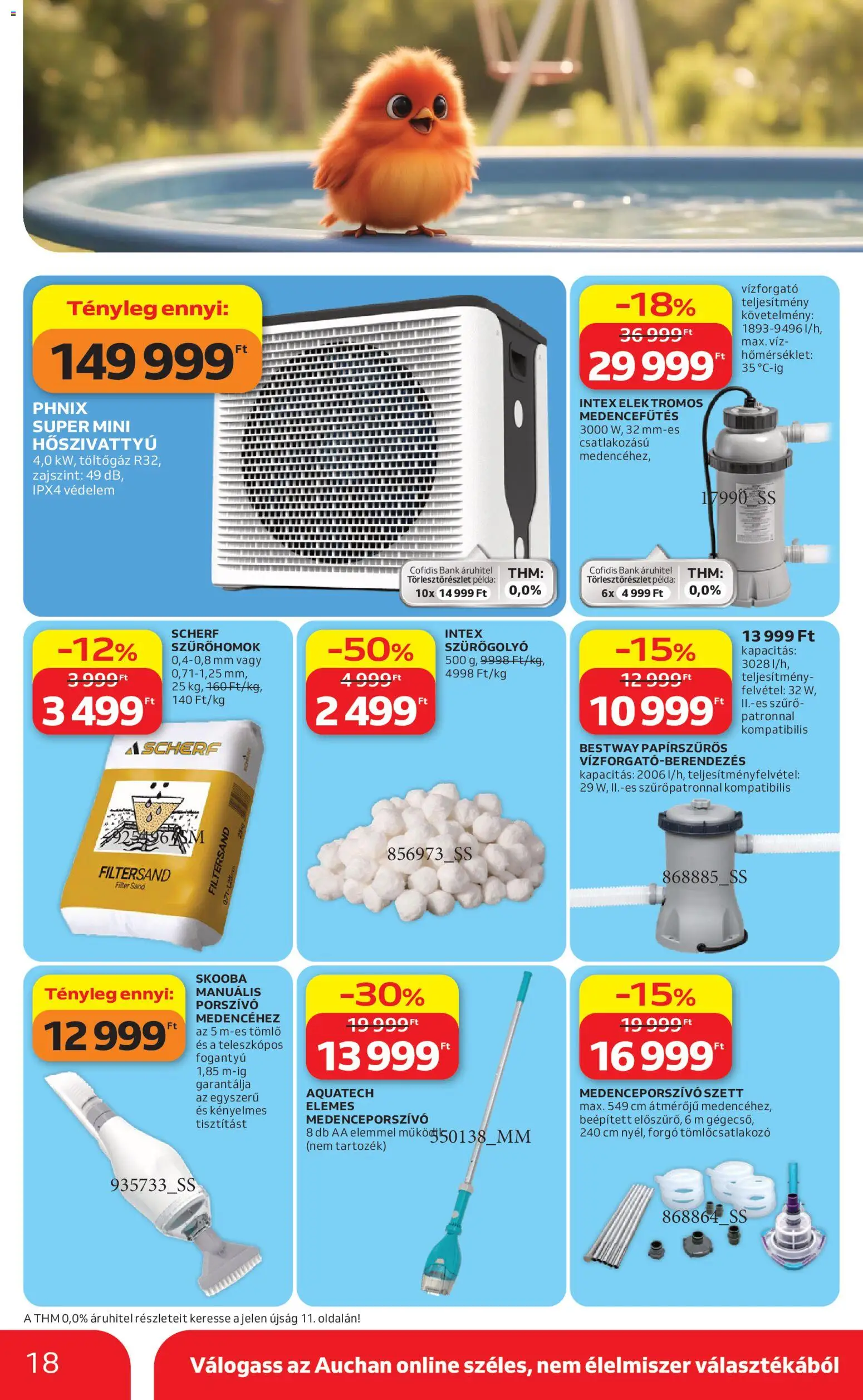 Auchan akciós ujság - amely érvényes a következő dátumtól: 16.04.2026 | Oldal: 18 | Termékek: Porszívó, Tömlő