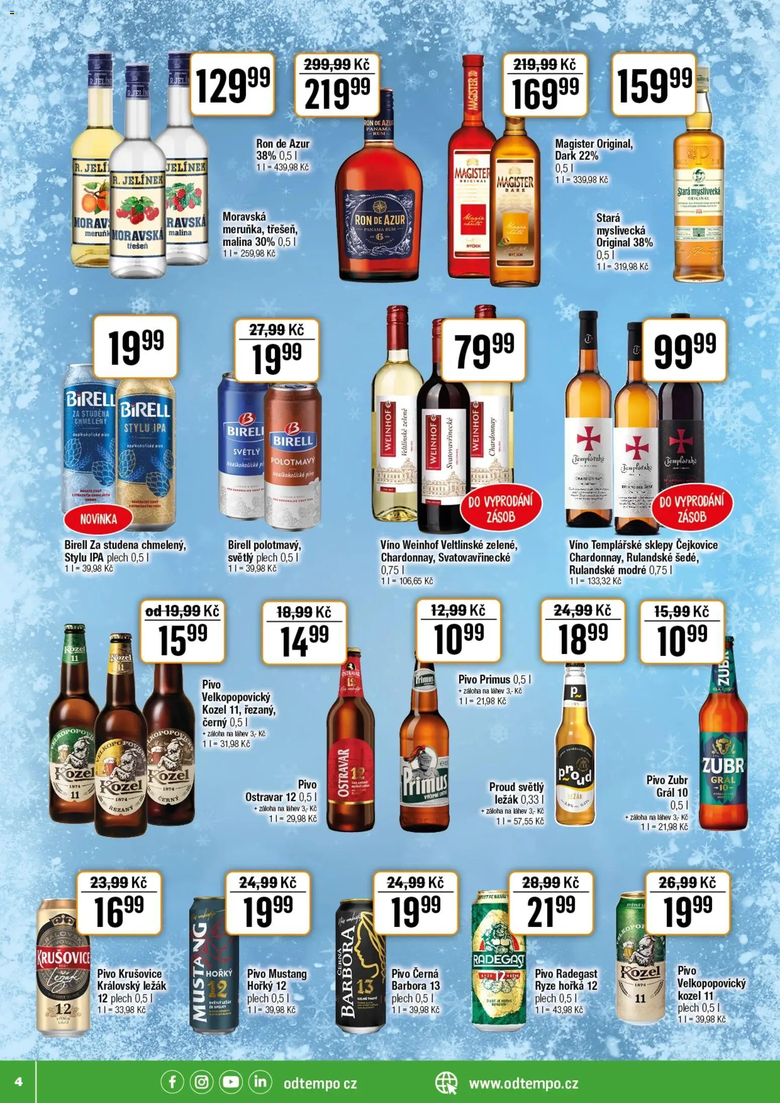 Tempo leták od 31.12.2025 | Strana: 4 | Produkty: Zubr, Rýže, Krušovice, Jelínek