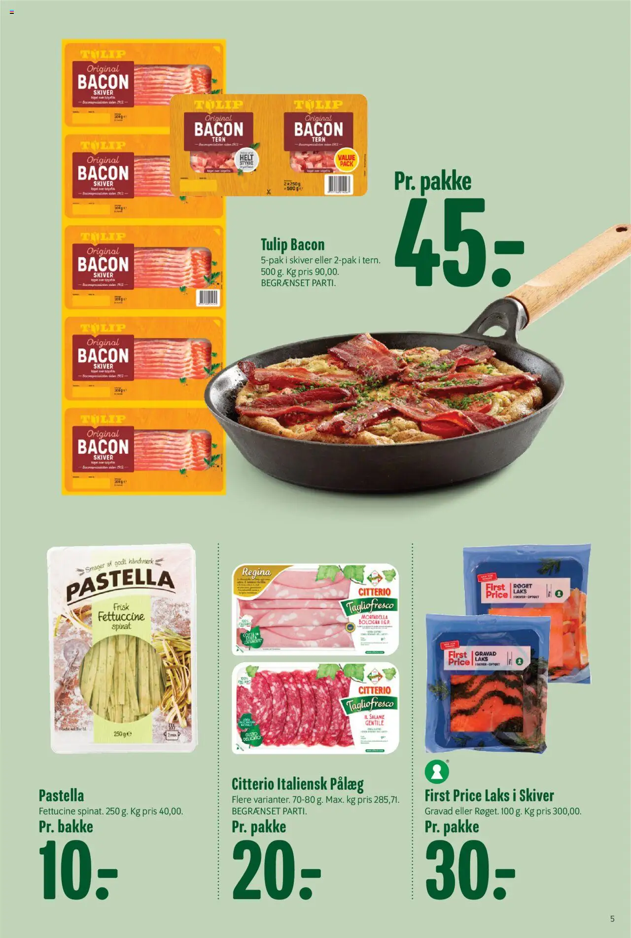 Min Købmand tilbudsavis – gyldig fra 19.09.2025 | Side: 5 | Produkter: Pålæg, Bacon
