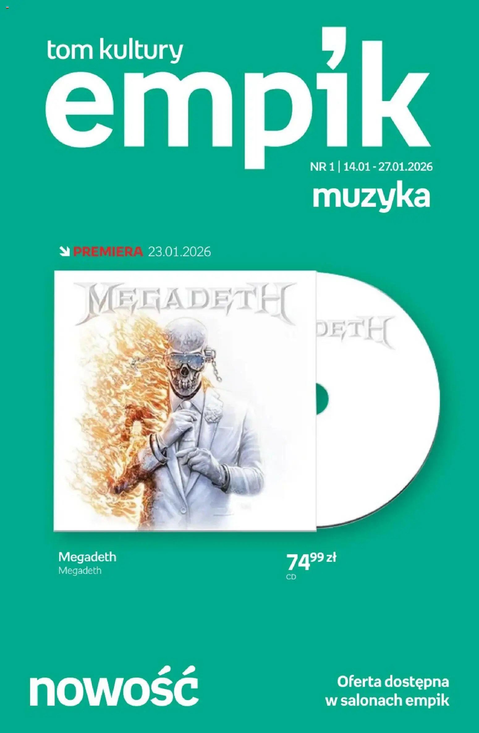 Empik promocje - Tom kultury Muzyka od 14.01.2026 | Strona: 1