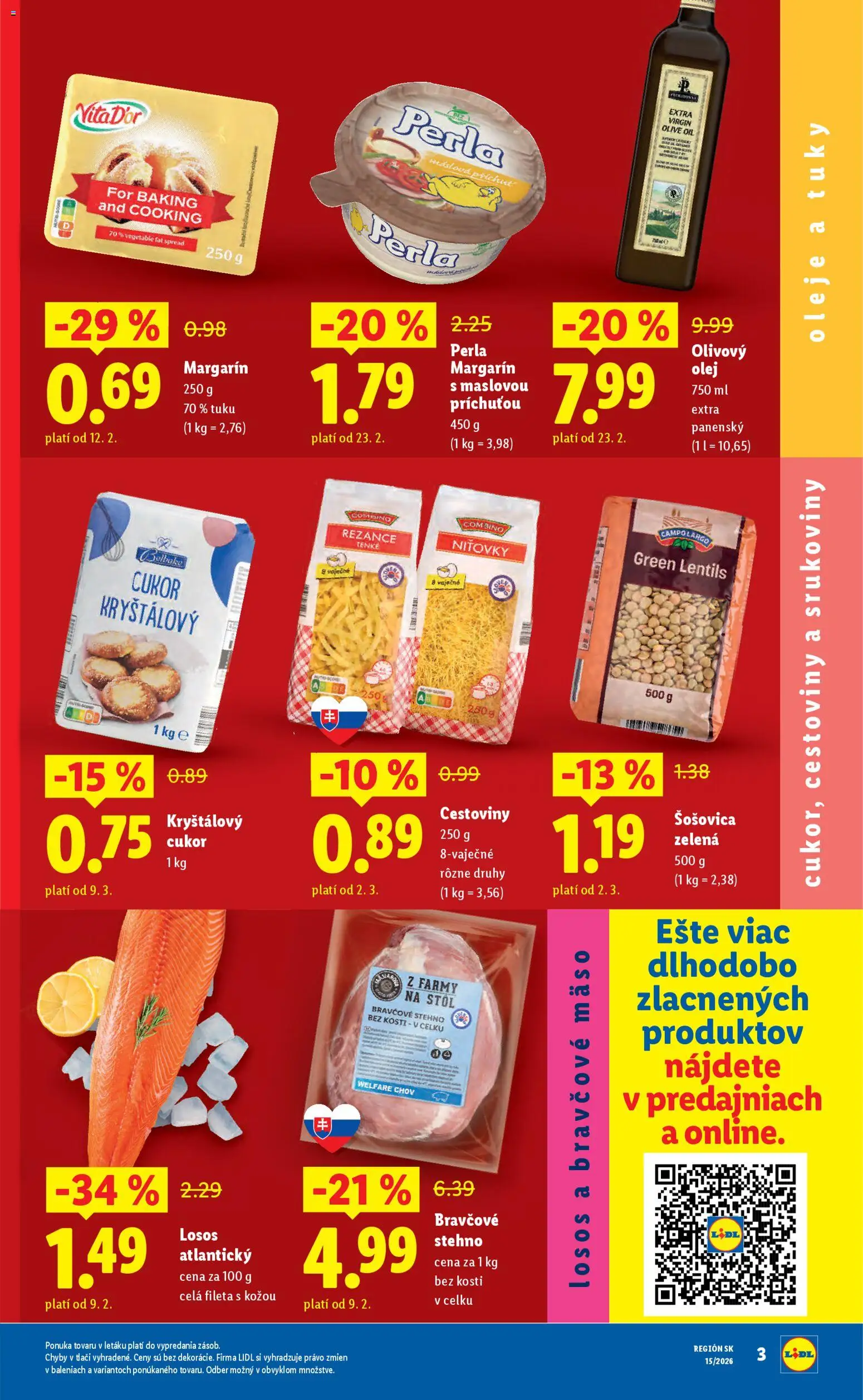 Nové Lidl akcie – leták je platný od 06.04.2026 | Strana: 3 | Produkty: Stôl, Cestoviny, Šošovica, Rezance