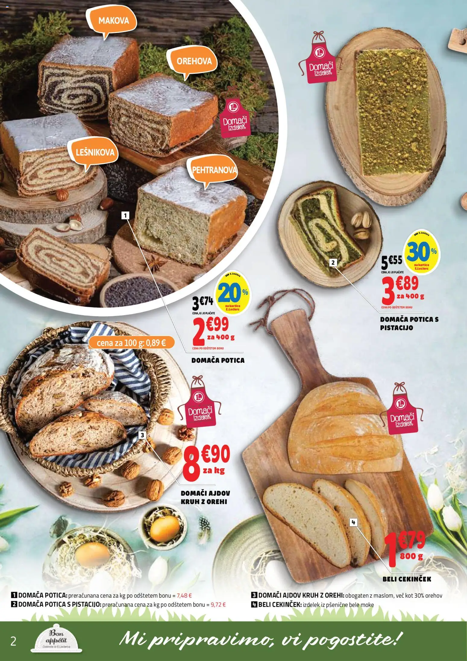 Novi E.leclerc katalog ponudbe – veljaven od 25.03.2026 | Stran: 2 | Izdelki: Kruh