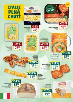 Náhled letáku Billa leták - Chutě světa od 21.01.2026 | Strana: 4 | Produkty: Chléb, Boloňské špagety, Focaccia, Gnocchi