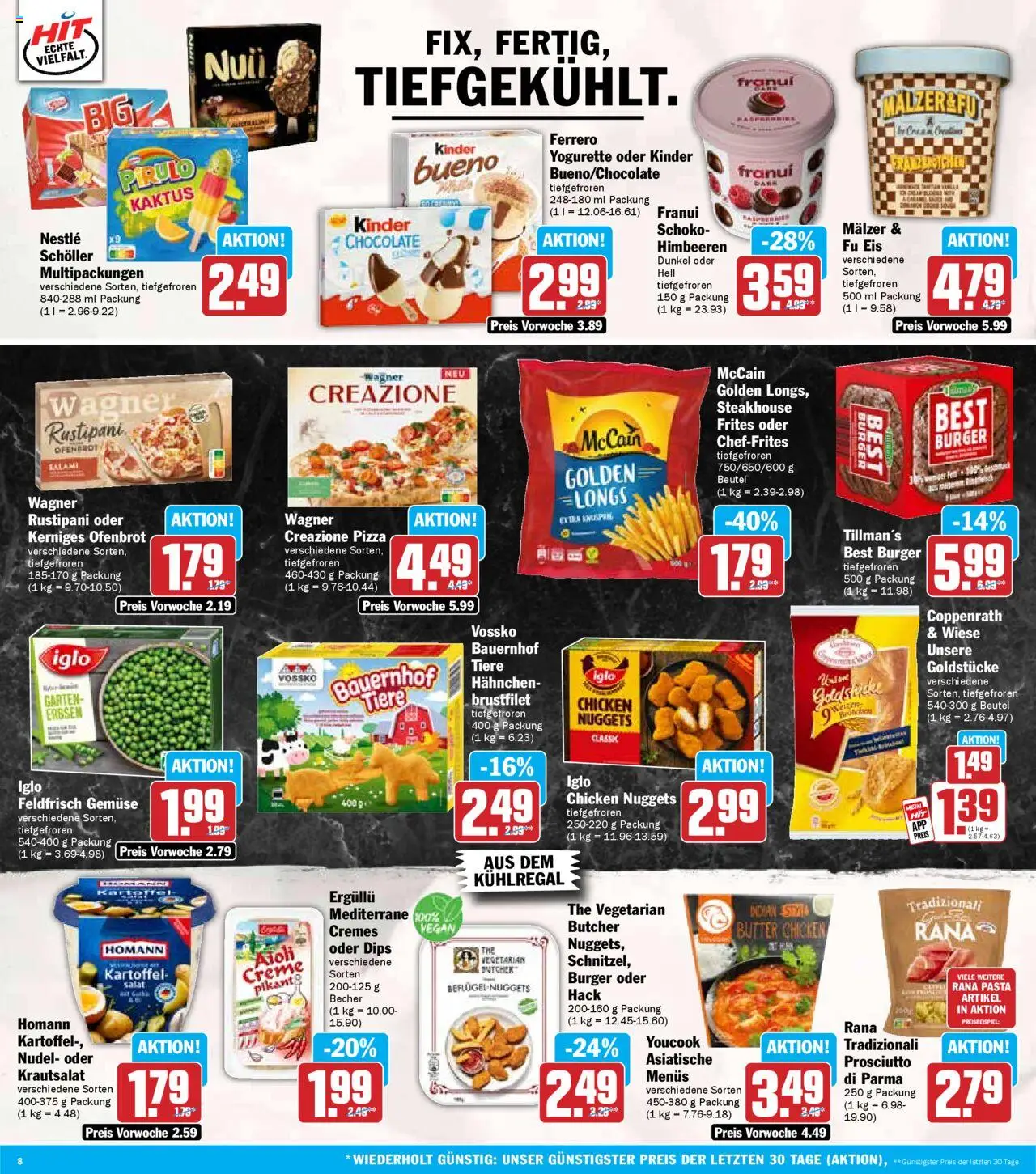 HIT - Rhineland-Palatinate - gültig ab dem 04.08.2025 | Seite: 8 | Produkte: Himbeeren, Hahnchen, Butter, Pasta