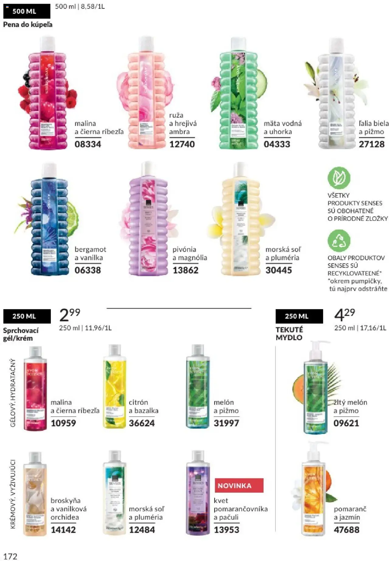 Katalóg Avon 2025 │ platný od 01.08.2025 | Strana: 172 | Produkty: Mydlo, Pena do kúpeľa, Soľ, Melón