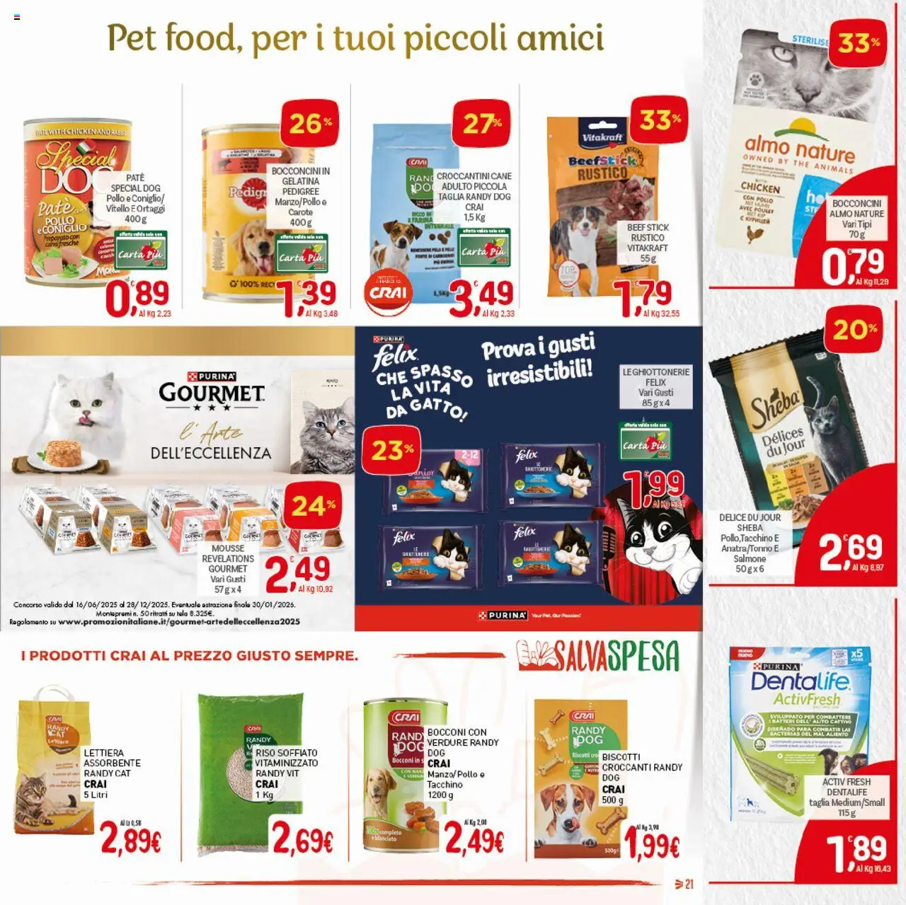 Volantino CRAI del 16.10.2025 | Pagina: 21 | Prodotti: Pollo, Verdure, Ortaggi, Vitello