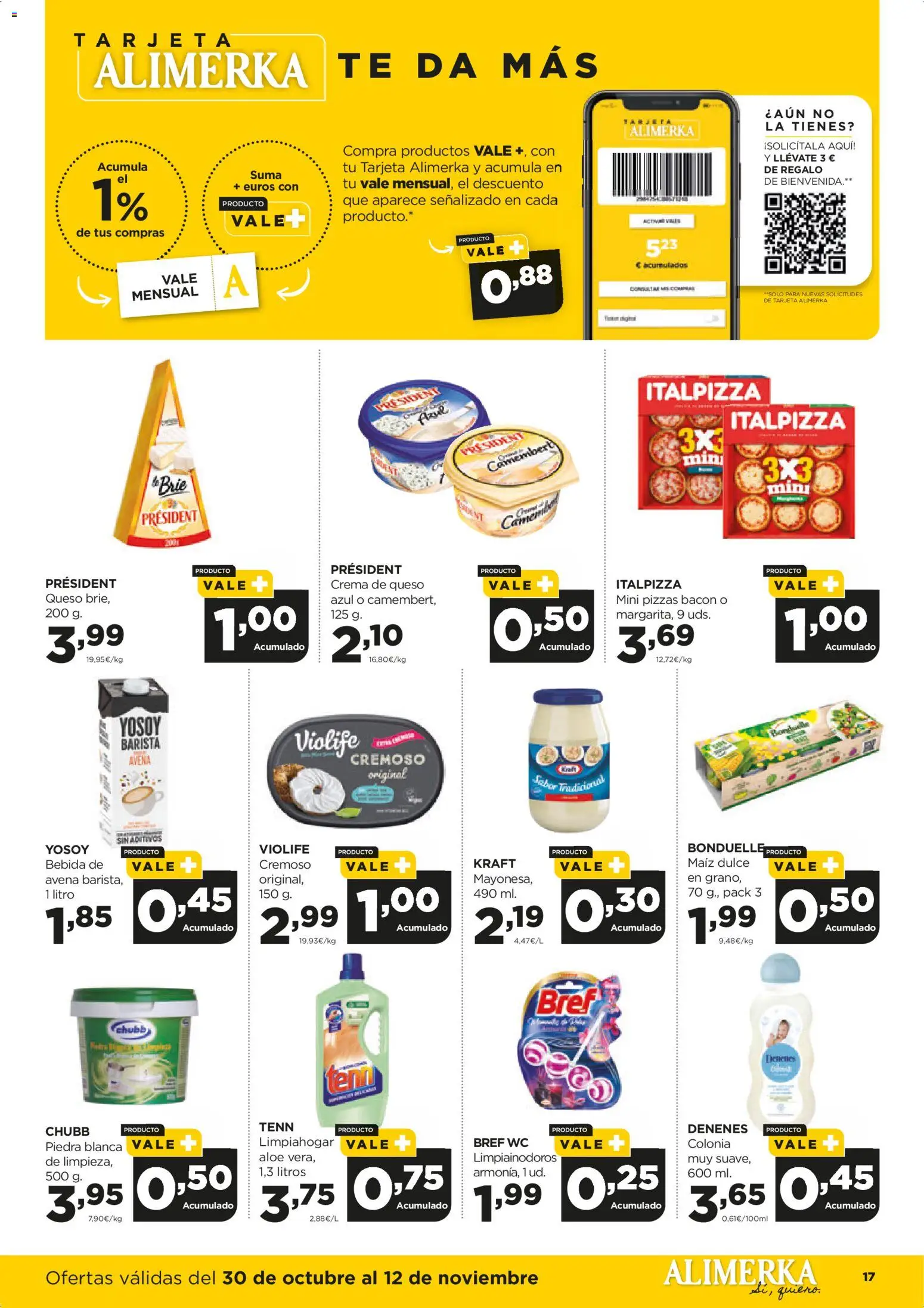 Alimerka folleto Asturias │ válido desde el 30.10.2025 | Página: 17 | Productos: Colonia, Queso, Crema, Té